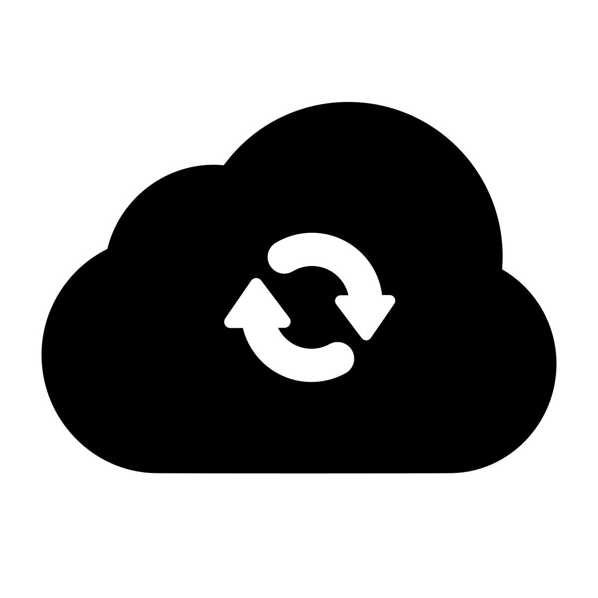 apple sf black filled style 클라우드 동기화 icon