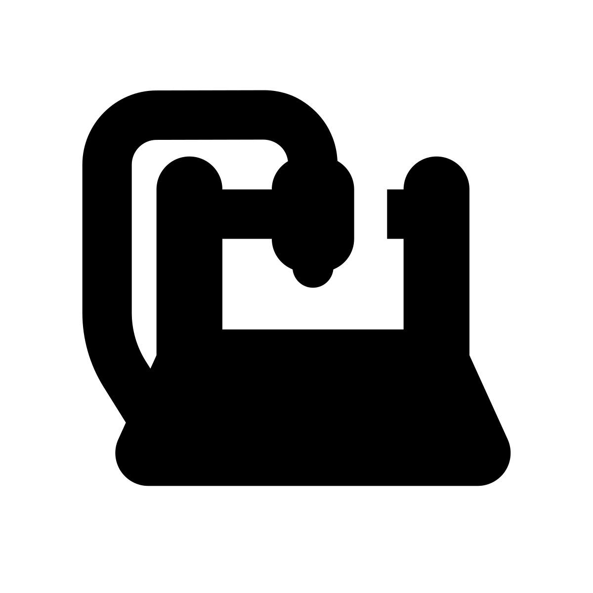 apple sf black filled style cnc machine icon