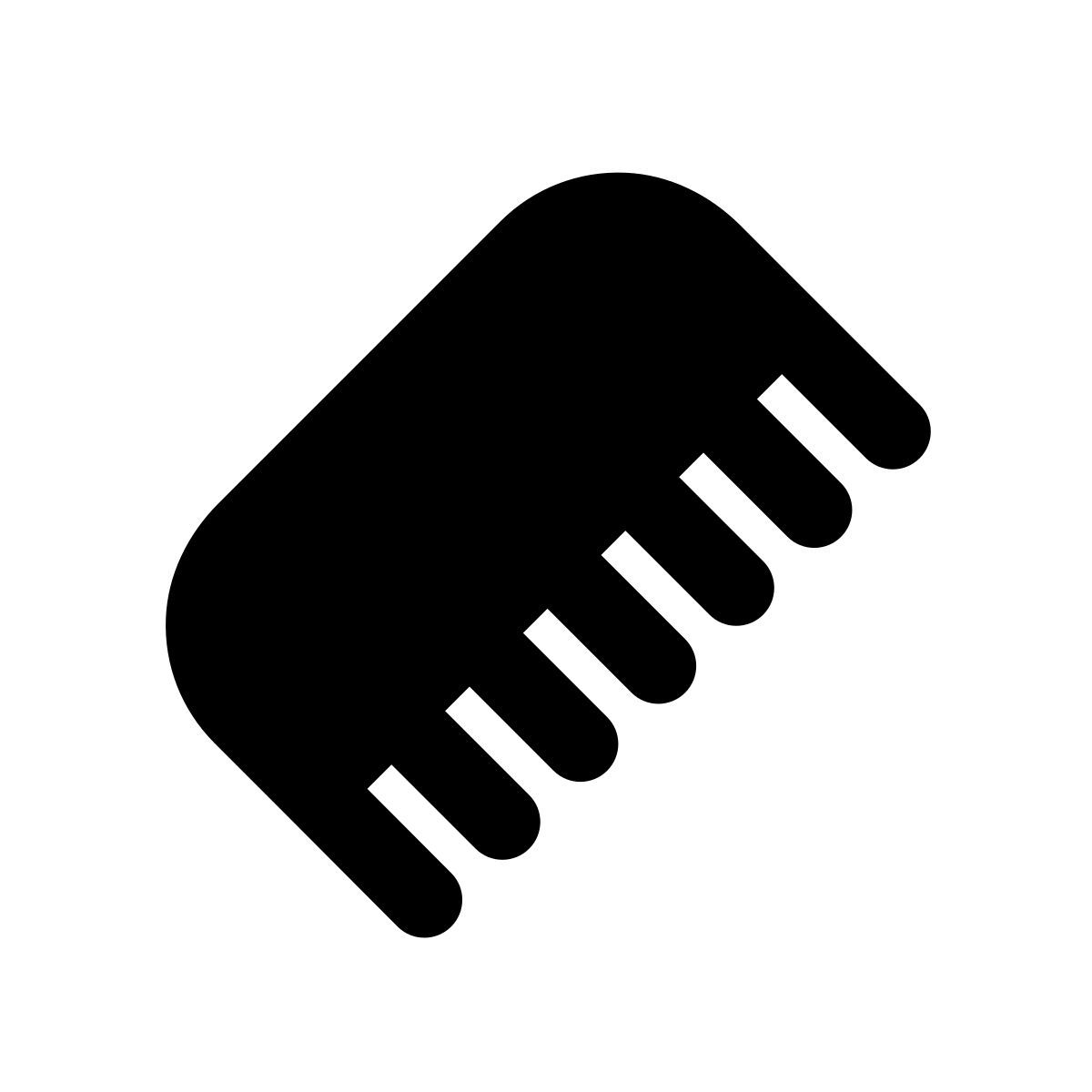apple sf black filled style comb icon
