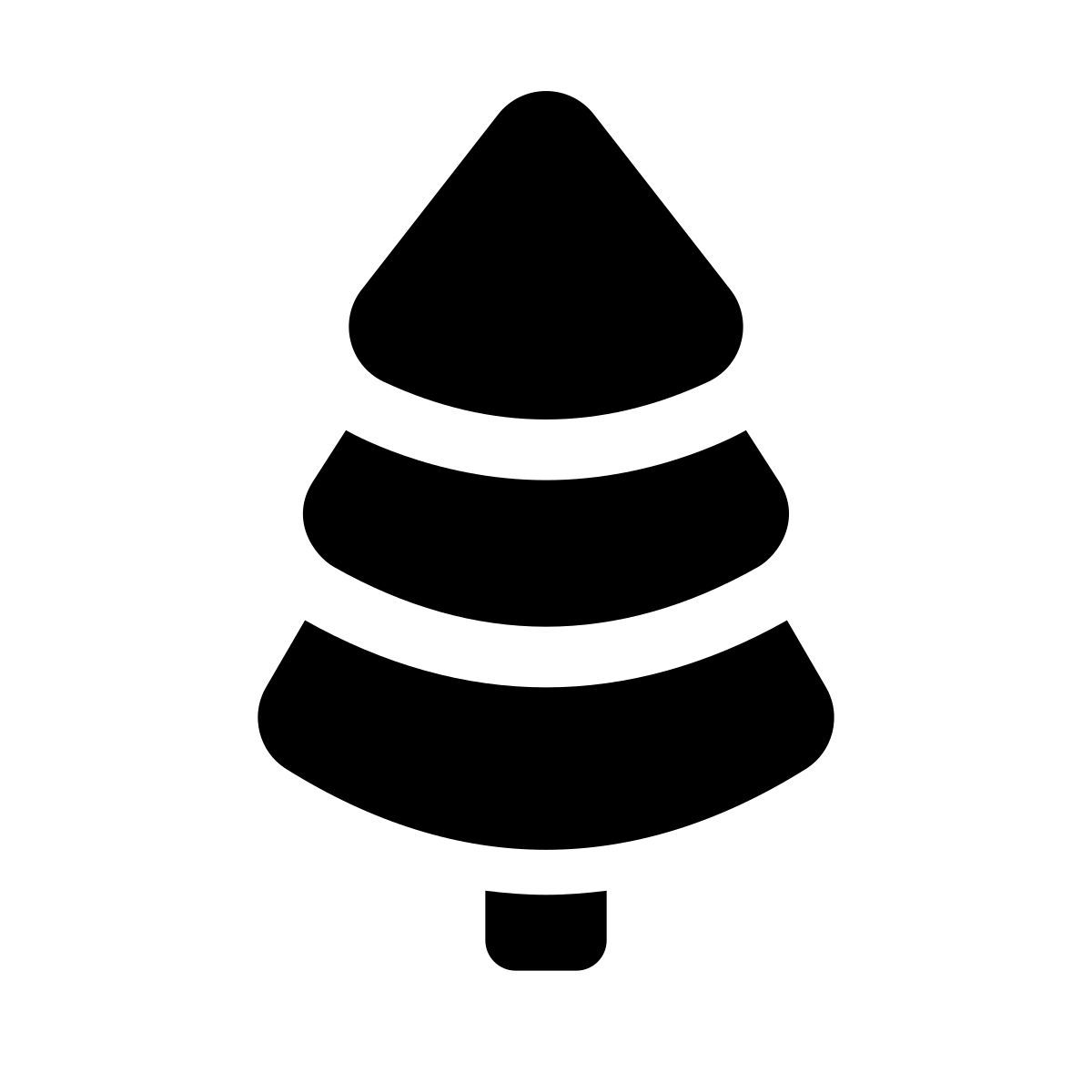 apple sf black filled style árbol conífero icon