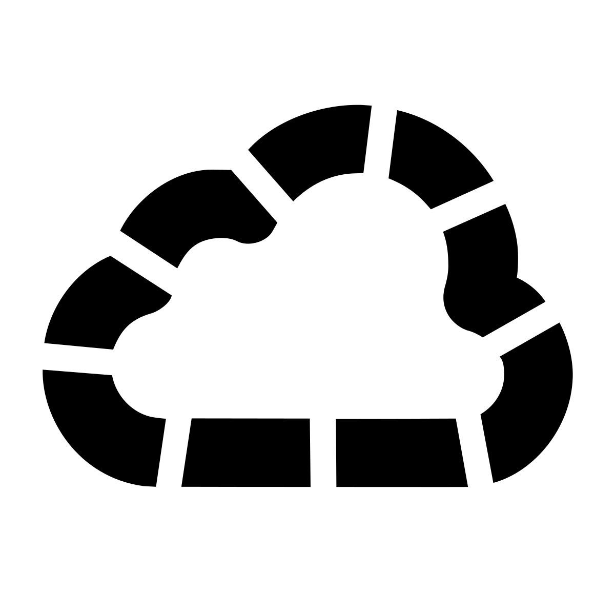 apple sf black filled style nuage pointillé icon