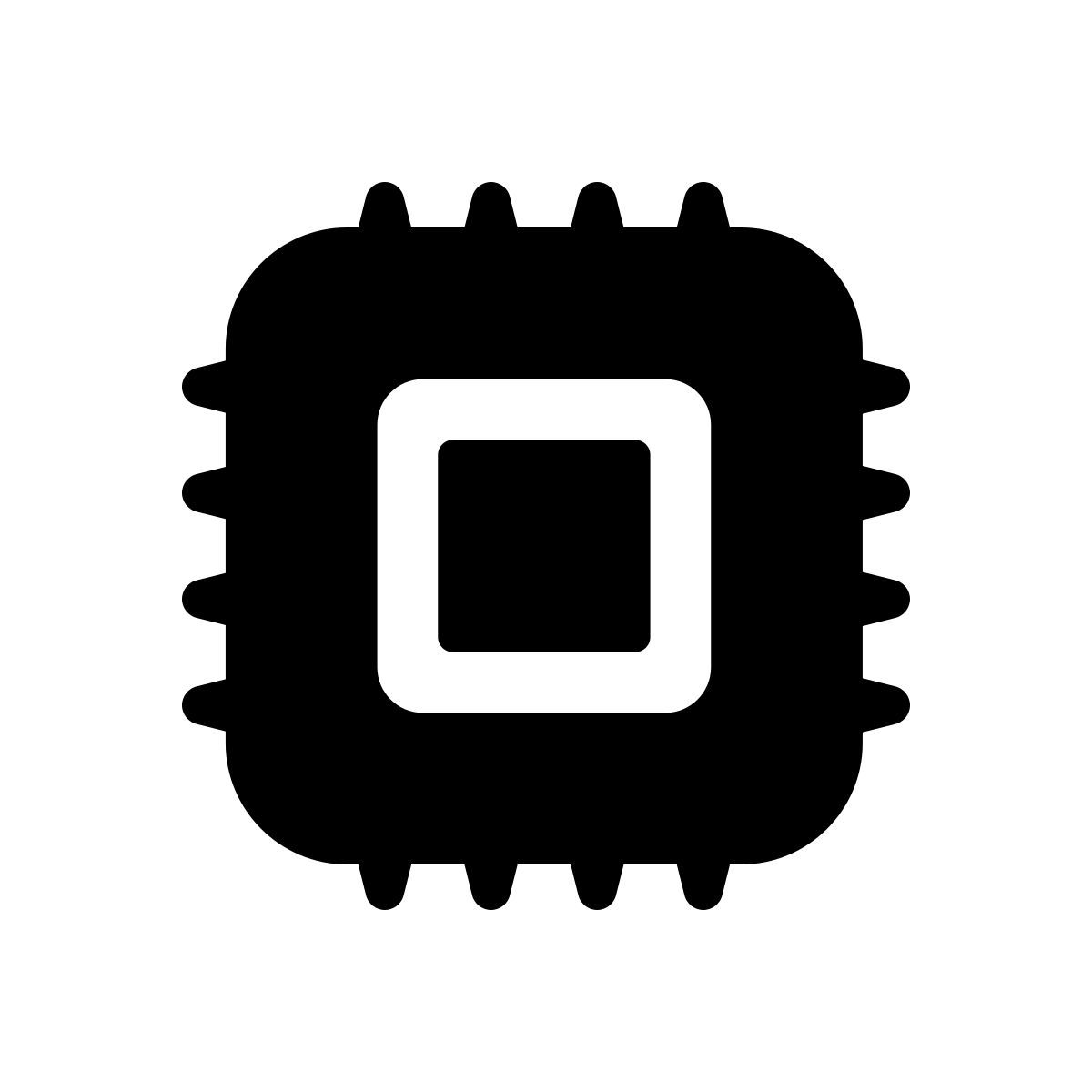 apple sf black filled style électronique icon