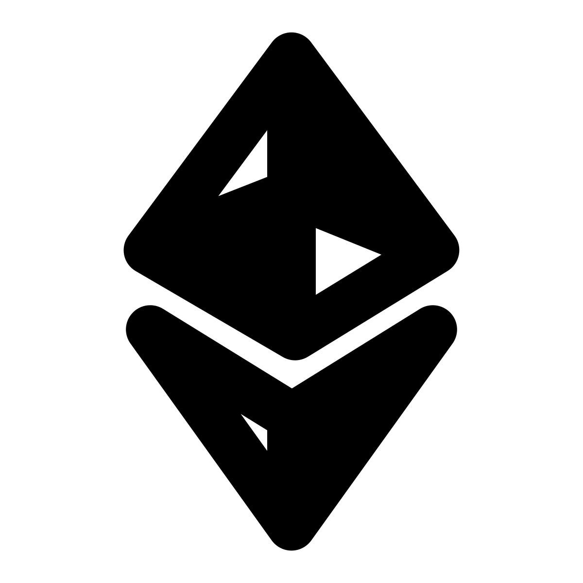 apple sf black filled style ethereum icon