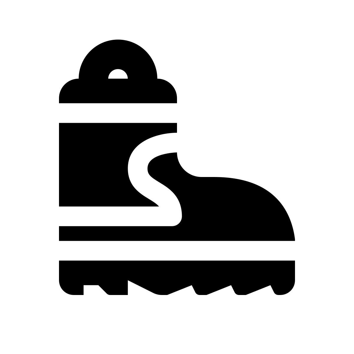 apple sf black filled style work boot icon