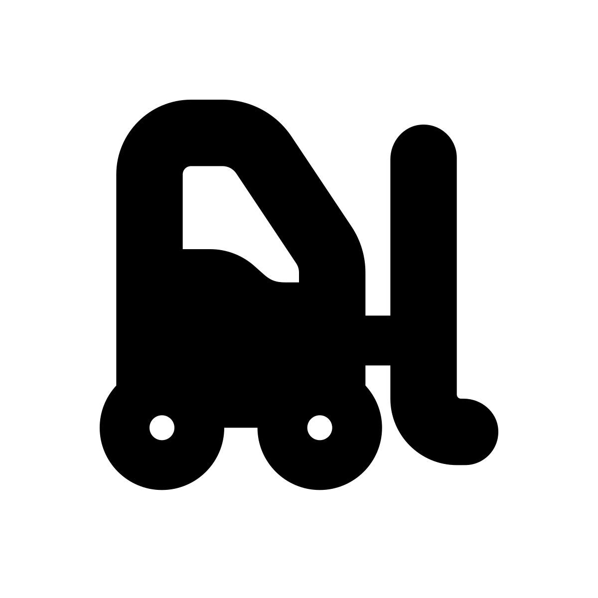 apple sf black filled style carrello elevatore icon