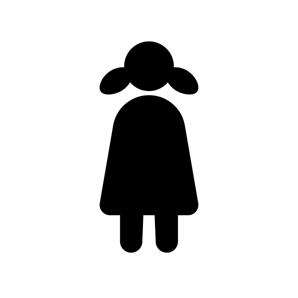 apple sf black filled style mädchen icon