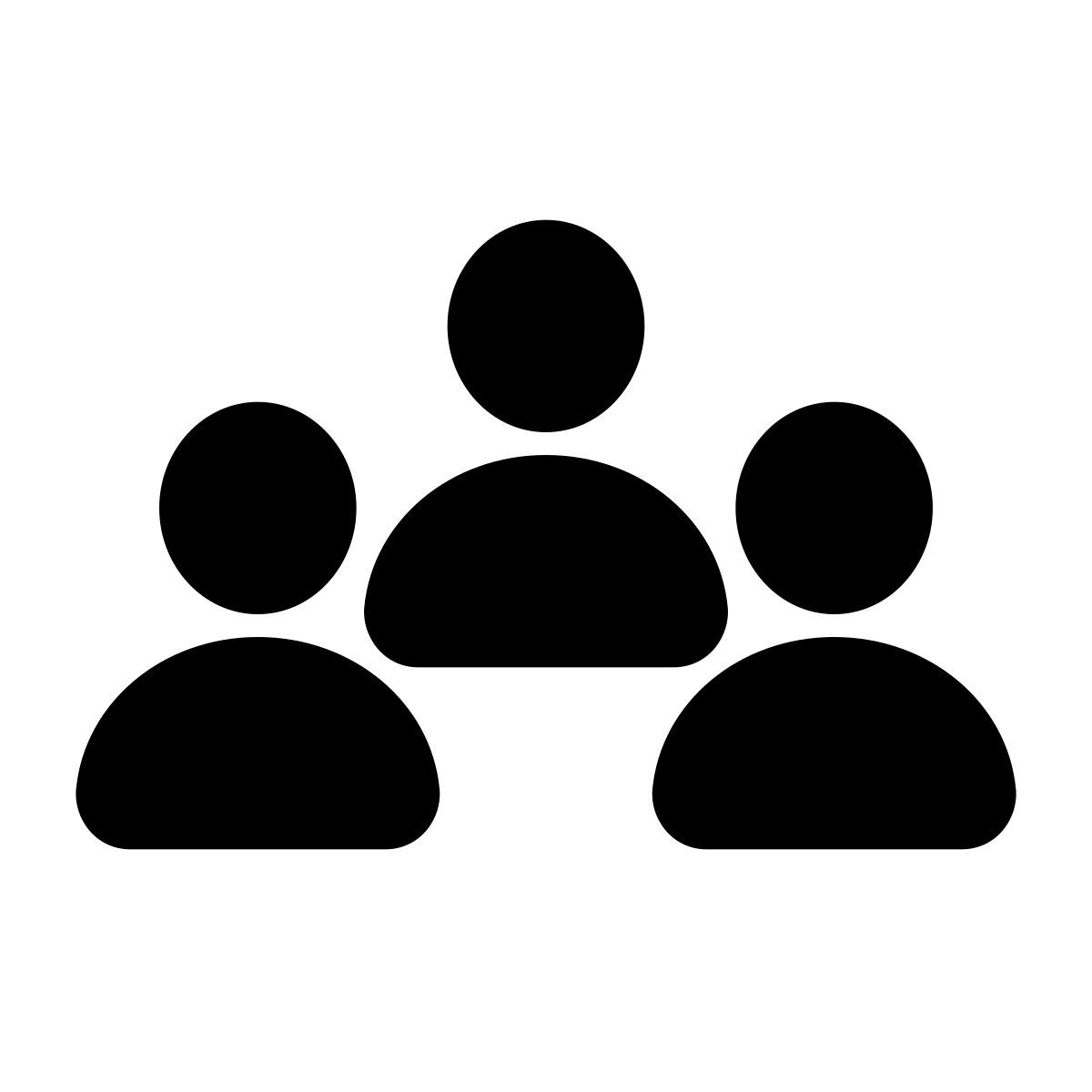 apple sf black filled style grupos de usuarios icon