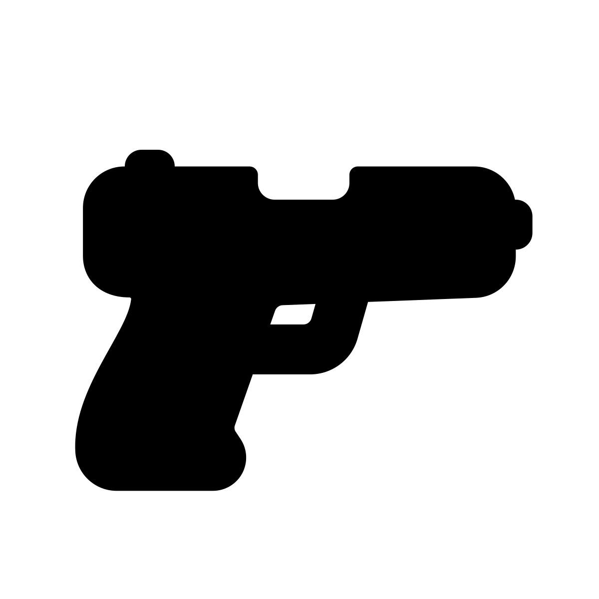 apple sf black filled style pistola icon