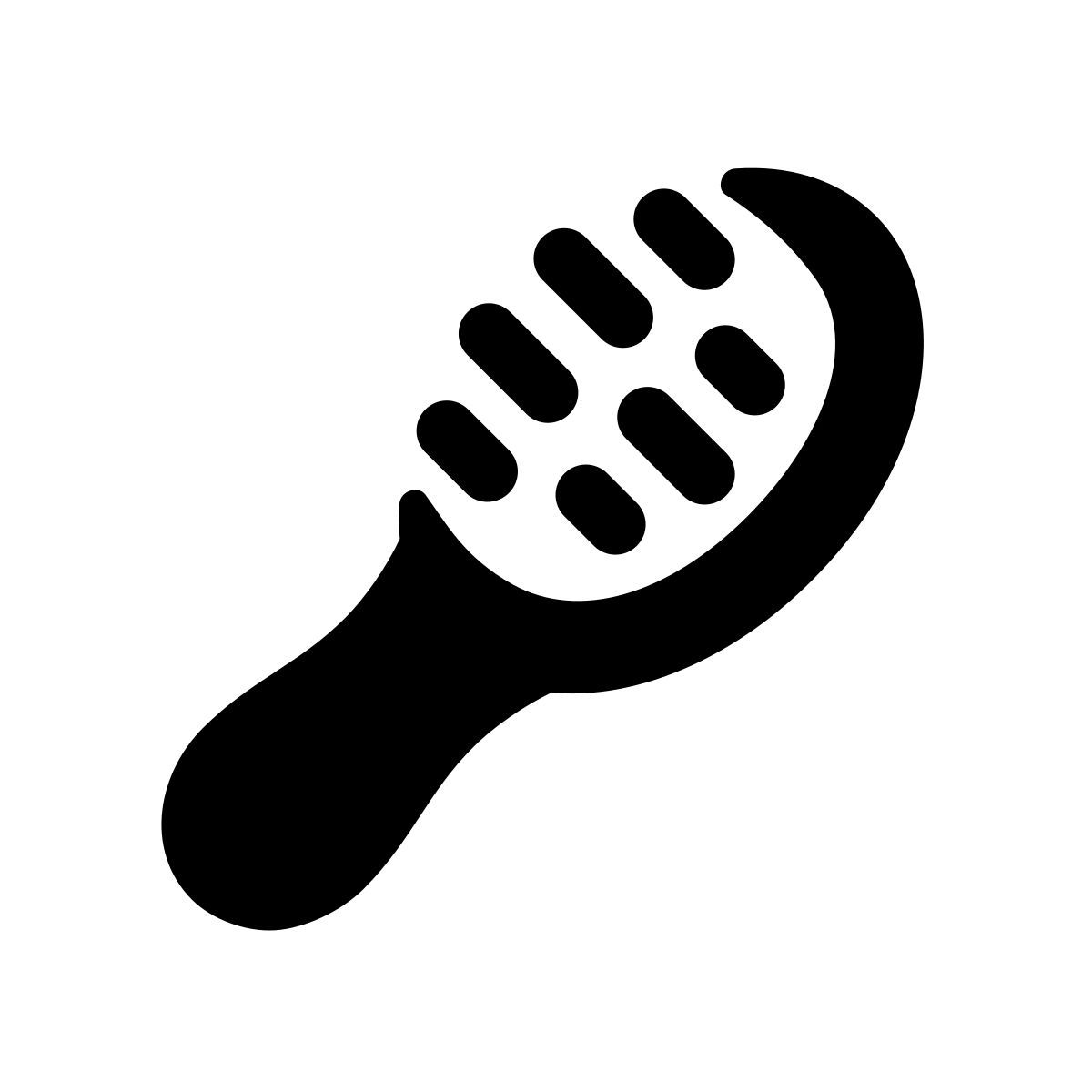 apple sf black filled style 헤어 브러쉬 icon