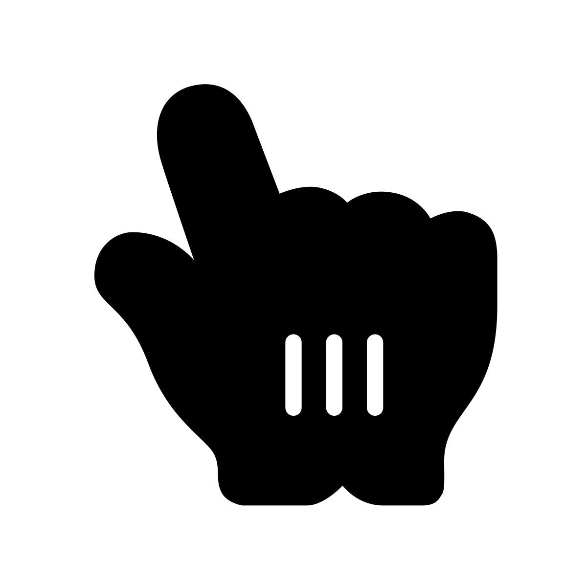 apple sf black filled style curseur main icon