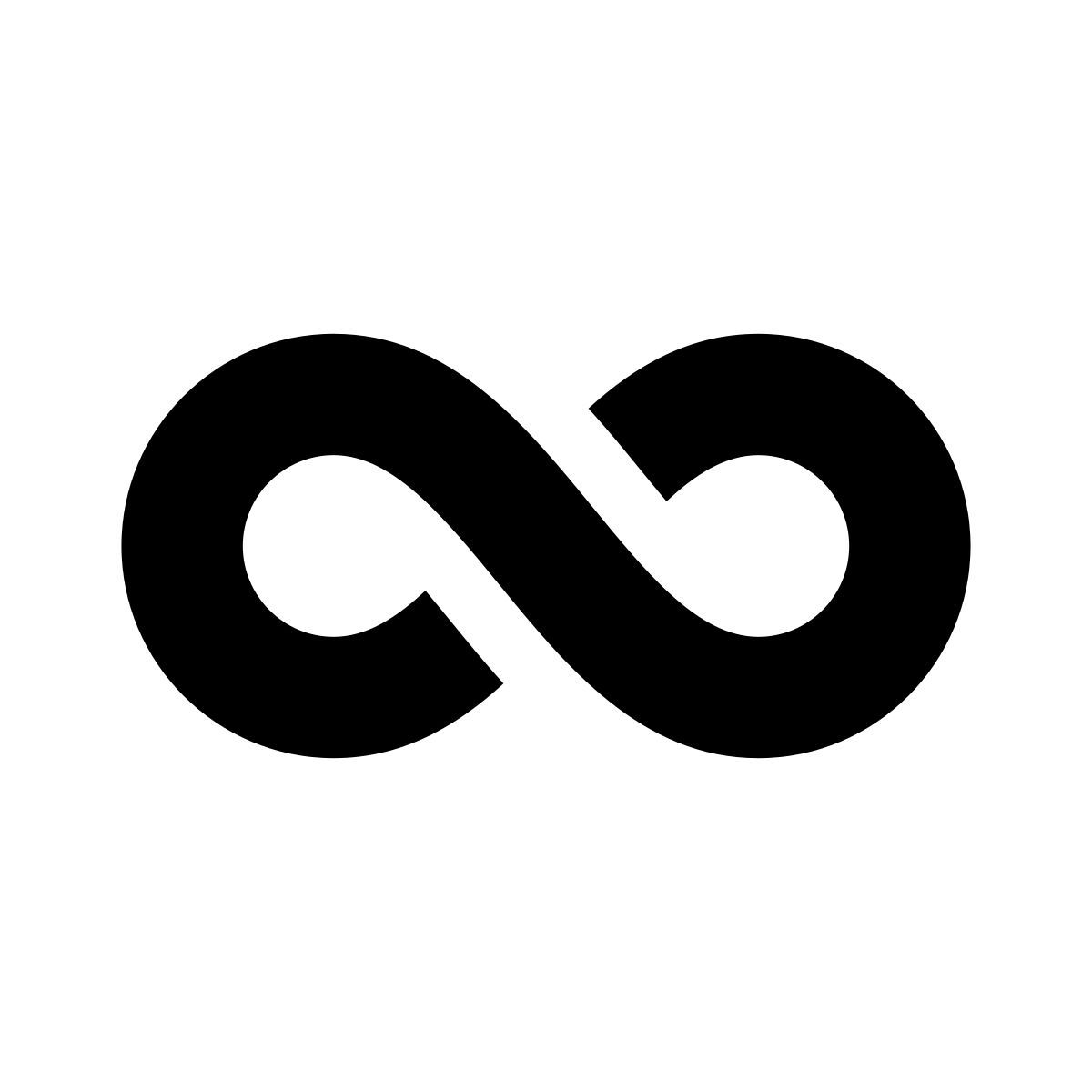 apple sf black filled style infinity icon