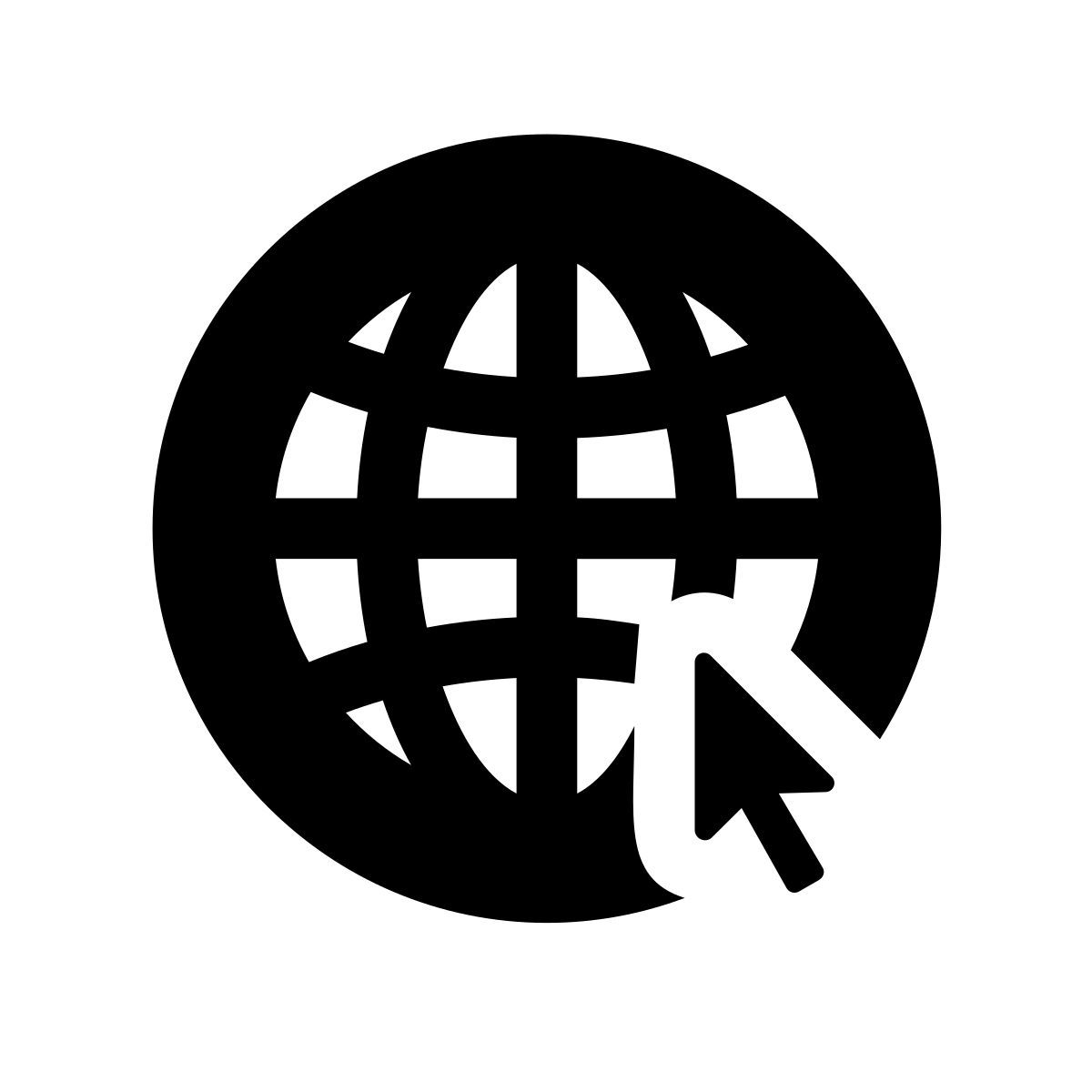 apple sf black filled style internet icon