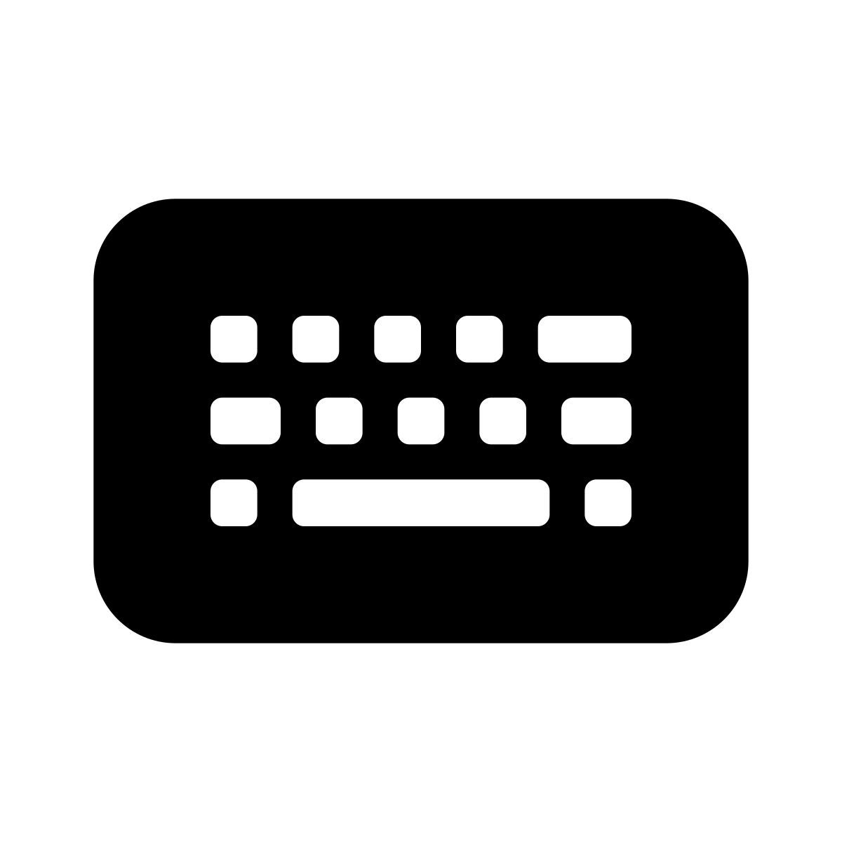 apple sf black filled style teclado icon