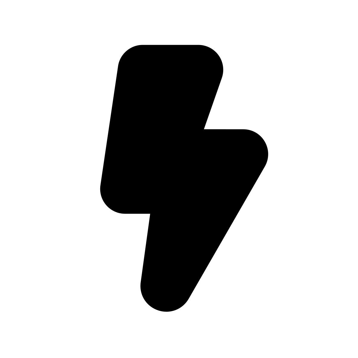 apple sf black filled style lightning icon
