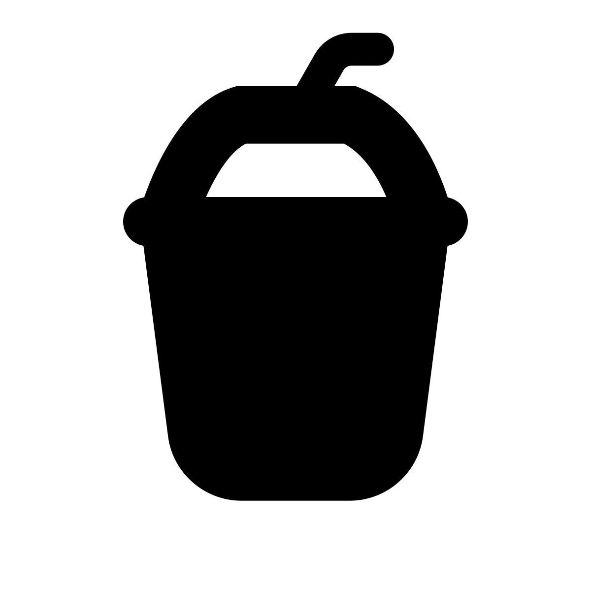 apple sf black filled style milkshake icon