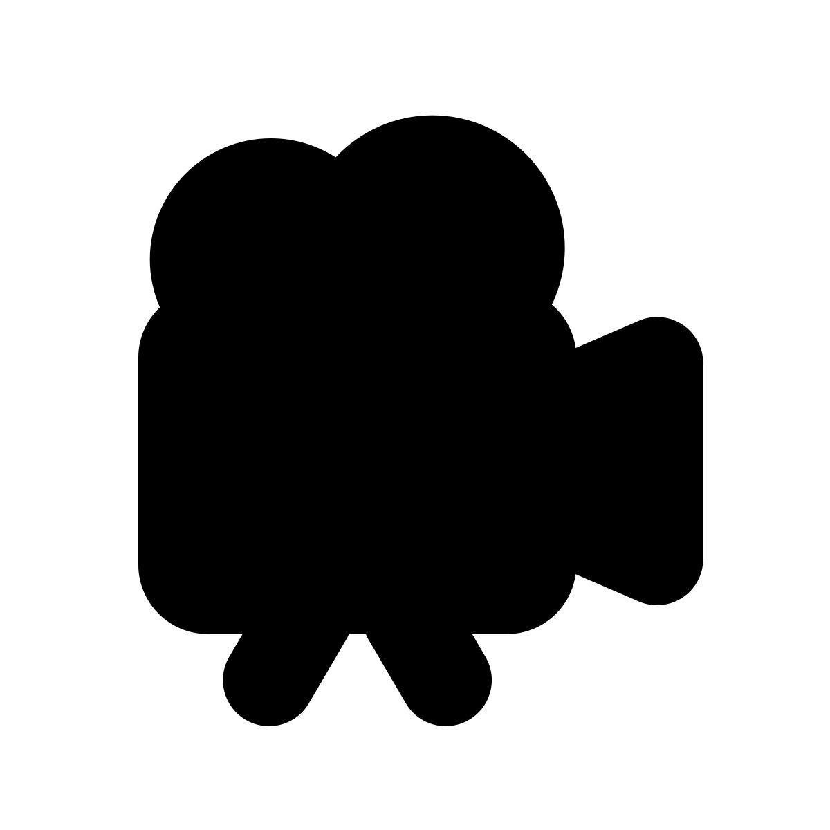 apple sf black filled style proiettore di film icon