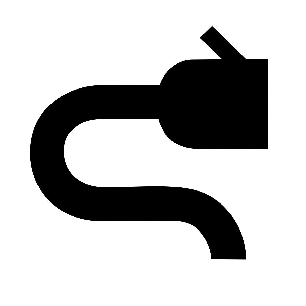 apple sf black filled style câble réseau icon