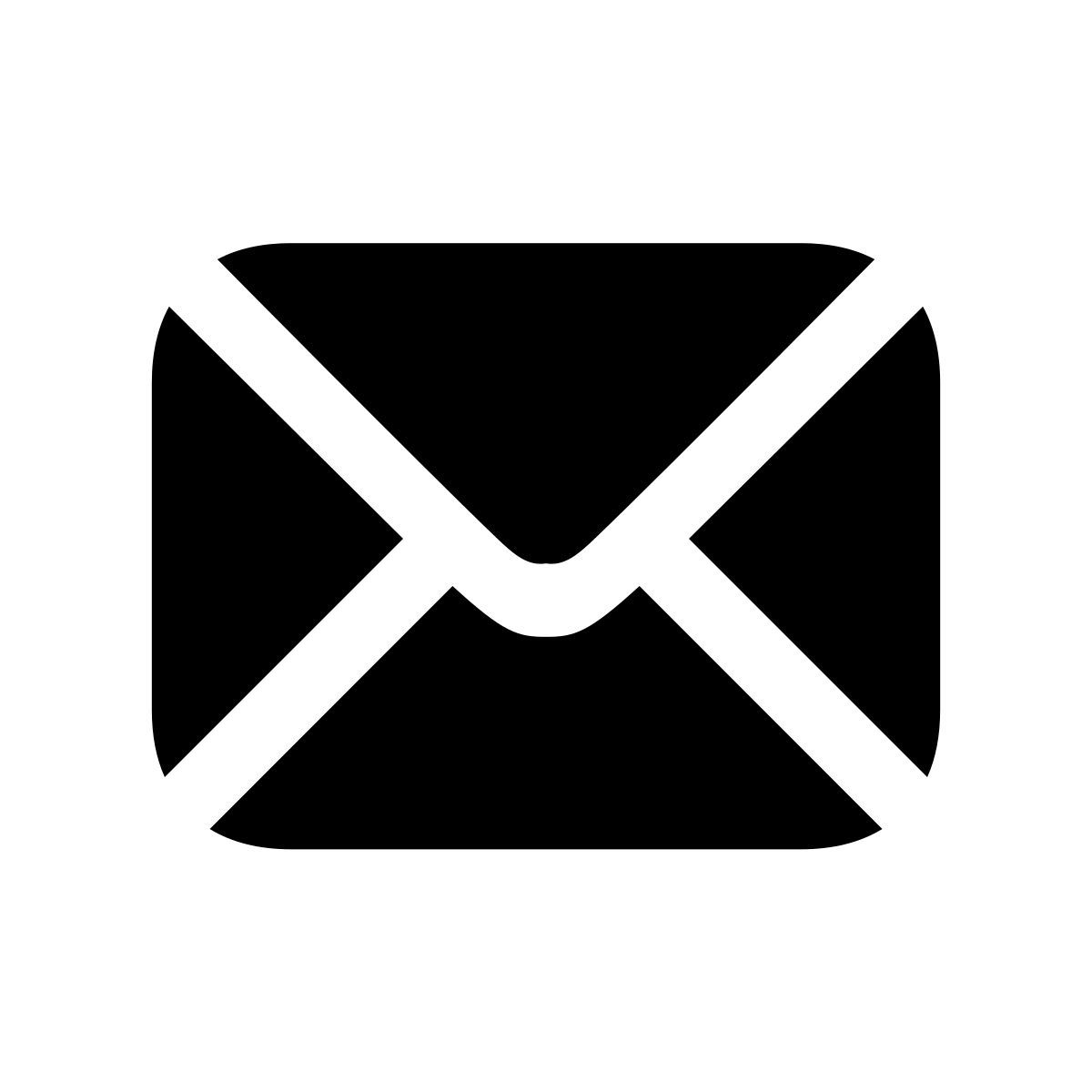 apple sf black filled style email icon