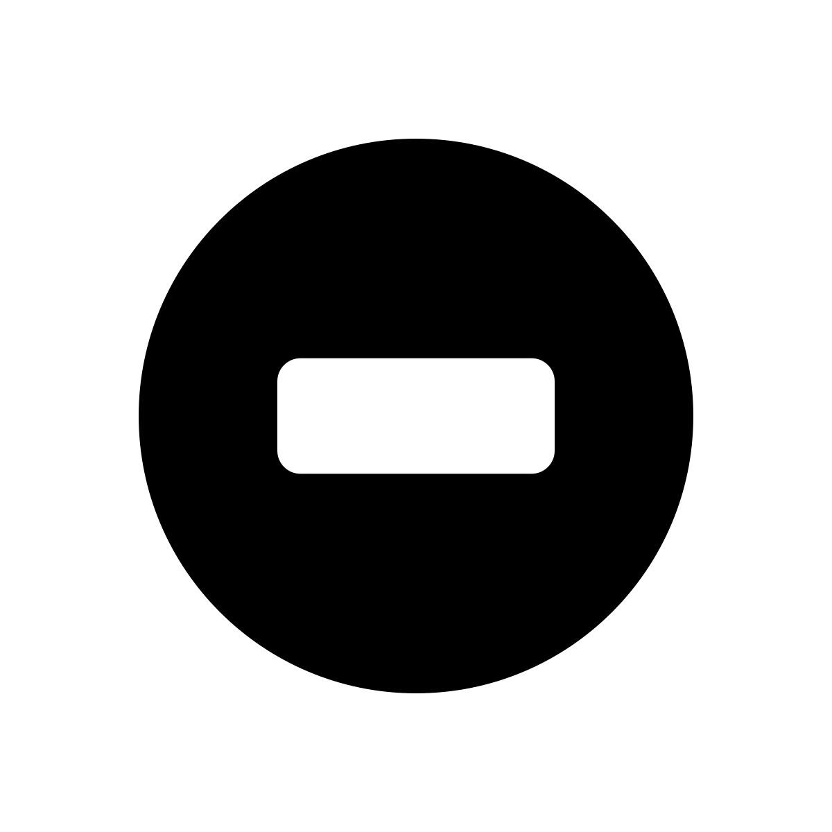 apple sf black filled style no entry icon