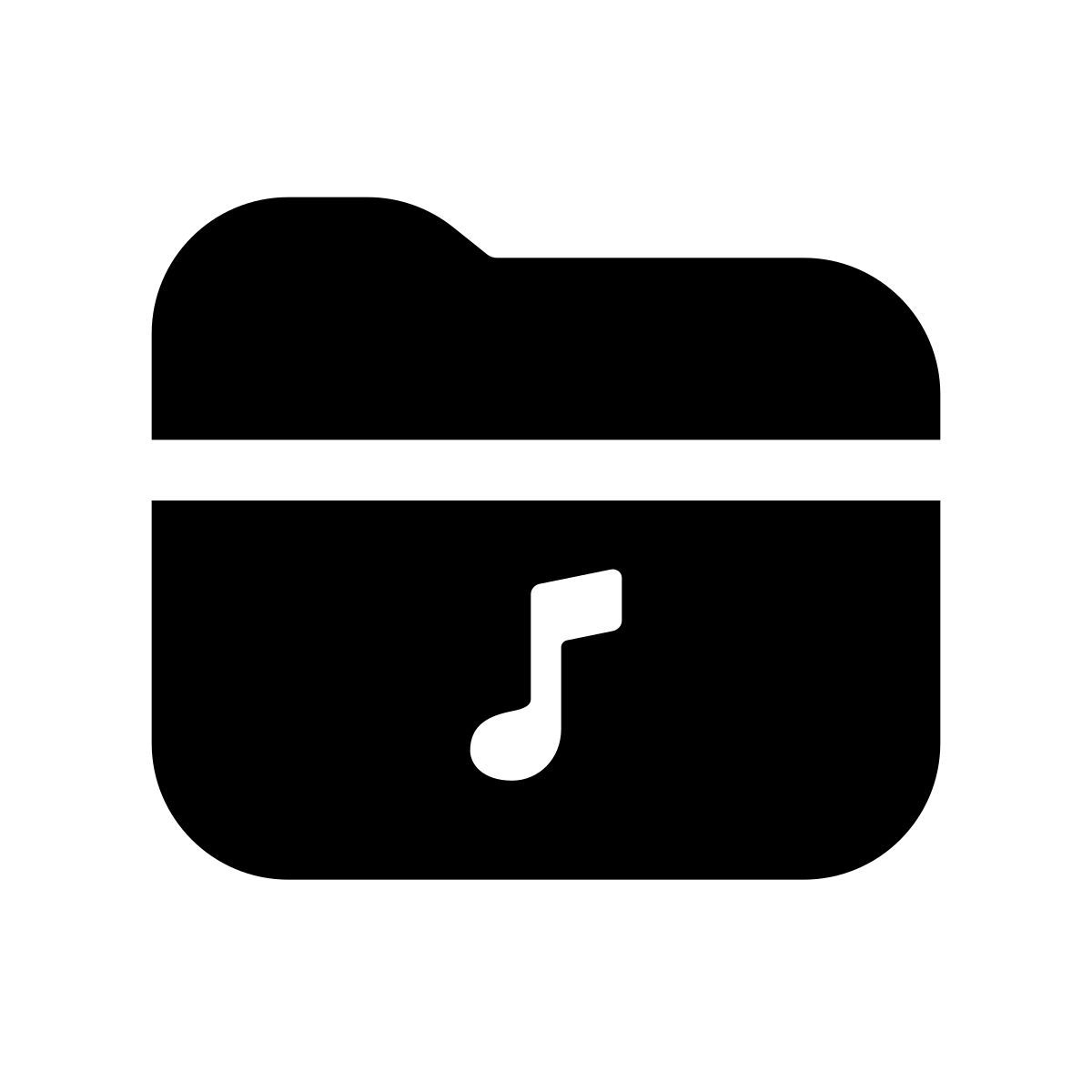 apple sf black filled style dossier musique icon