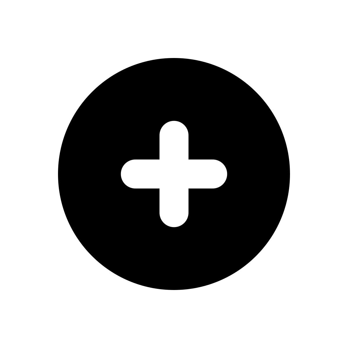 apple sf black filled style más icon