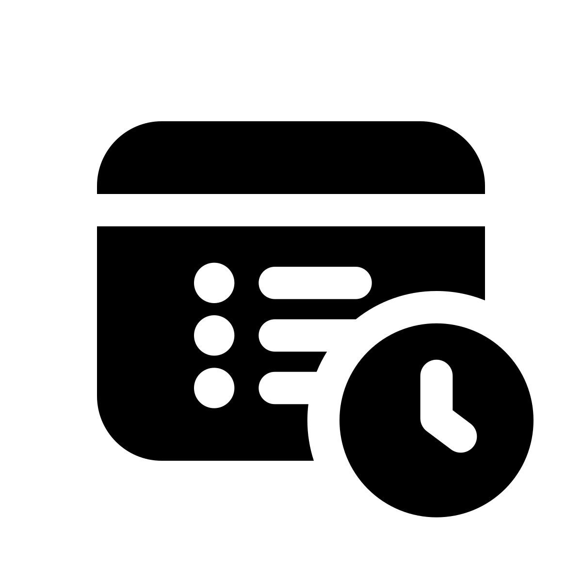 apple sf black filled style objet avec durée icon