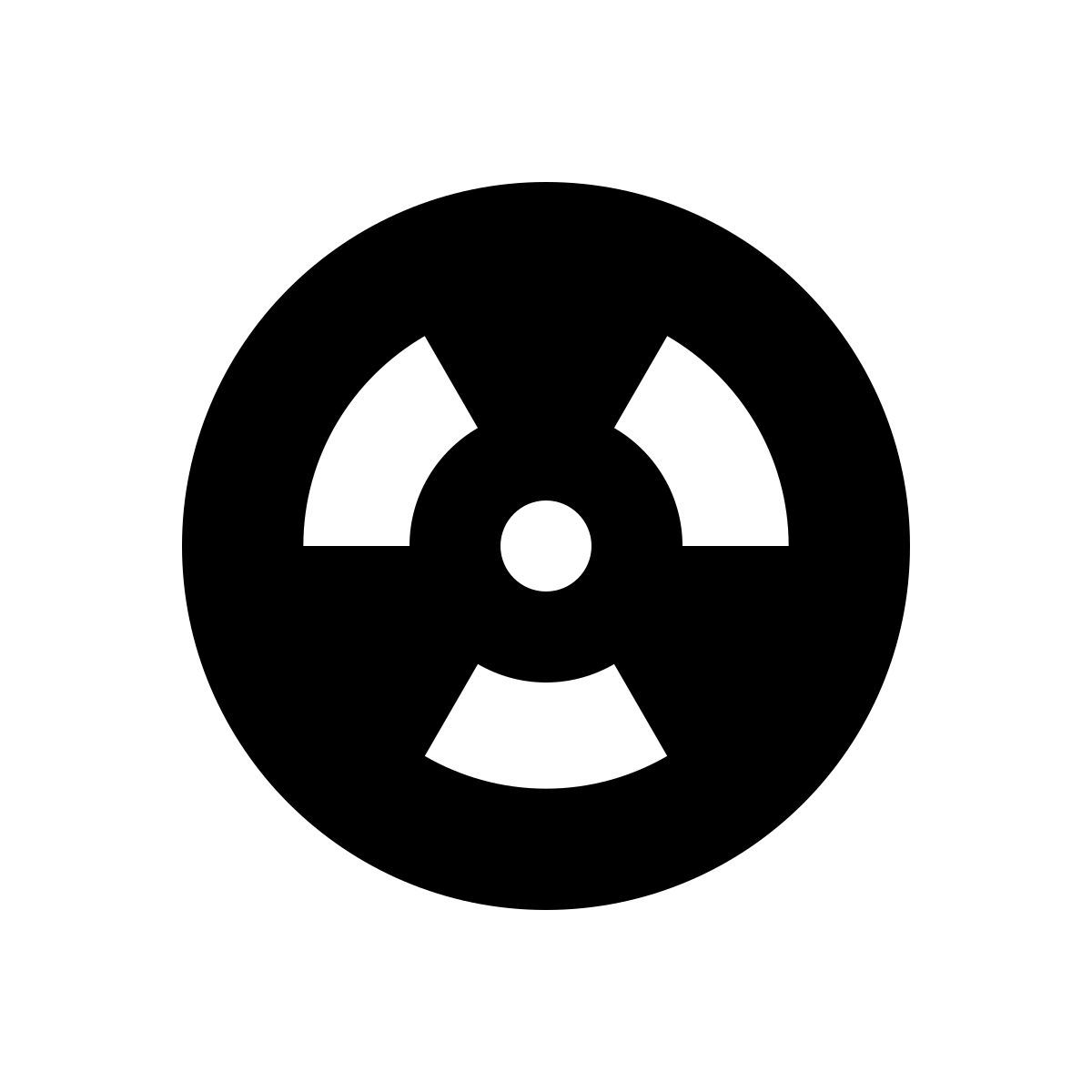 apple sf black filled style radioattivo icon