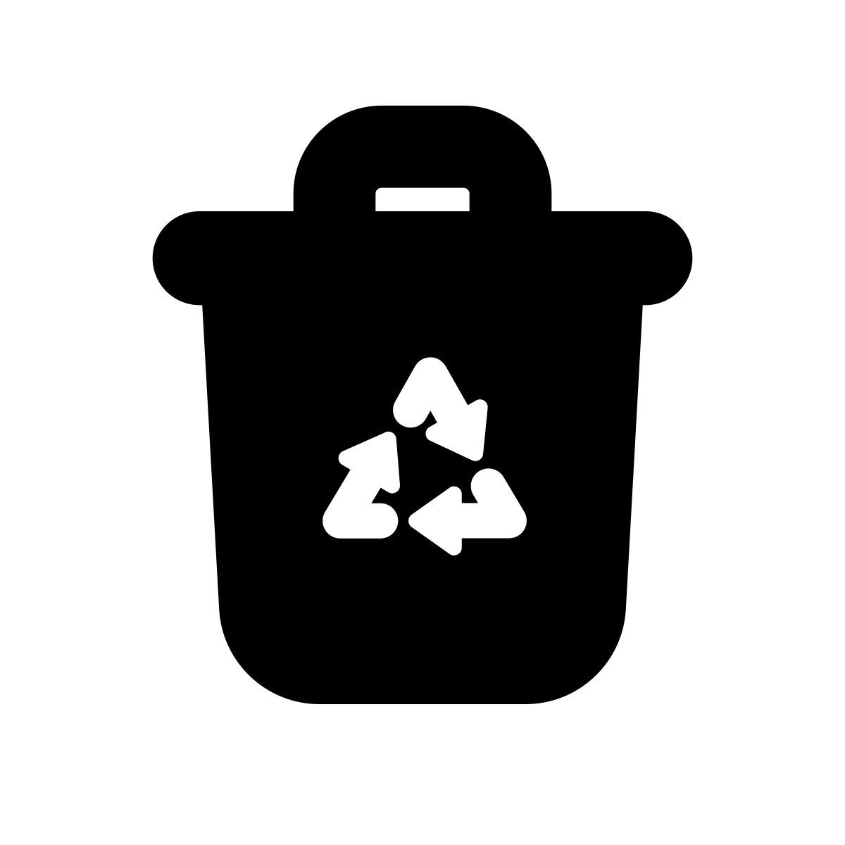 apple sf black filled style papierkorb icon