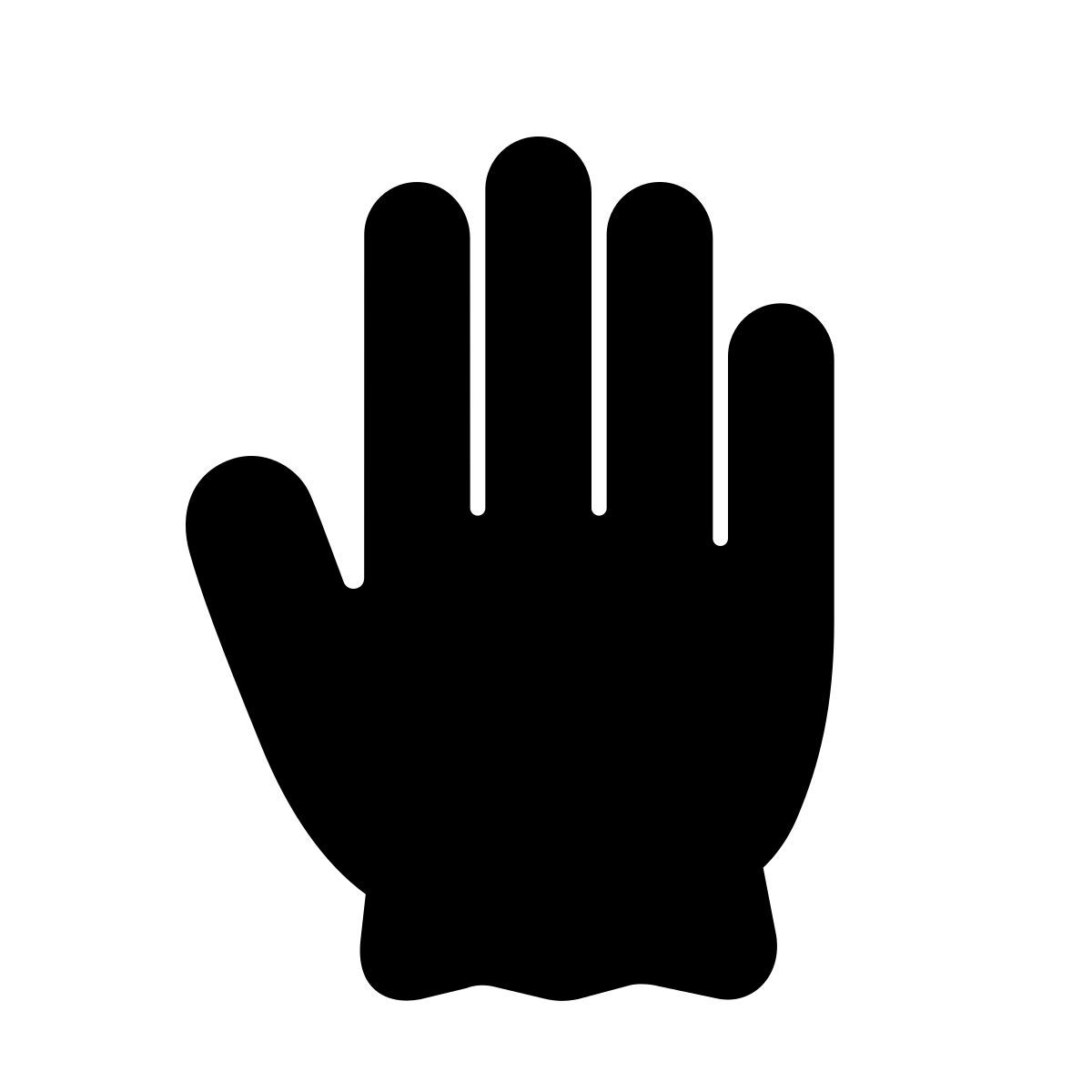 apple sf black filled style guanti di gomma icon