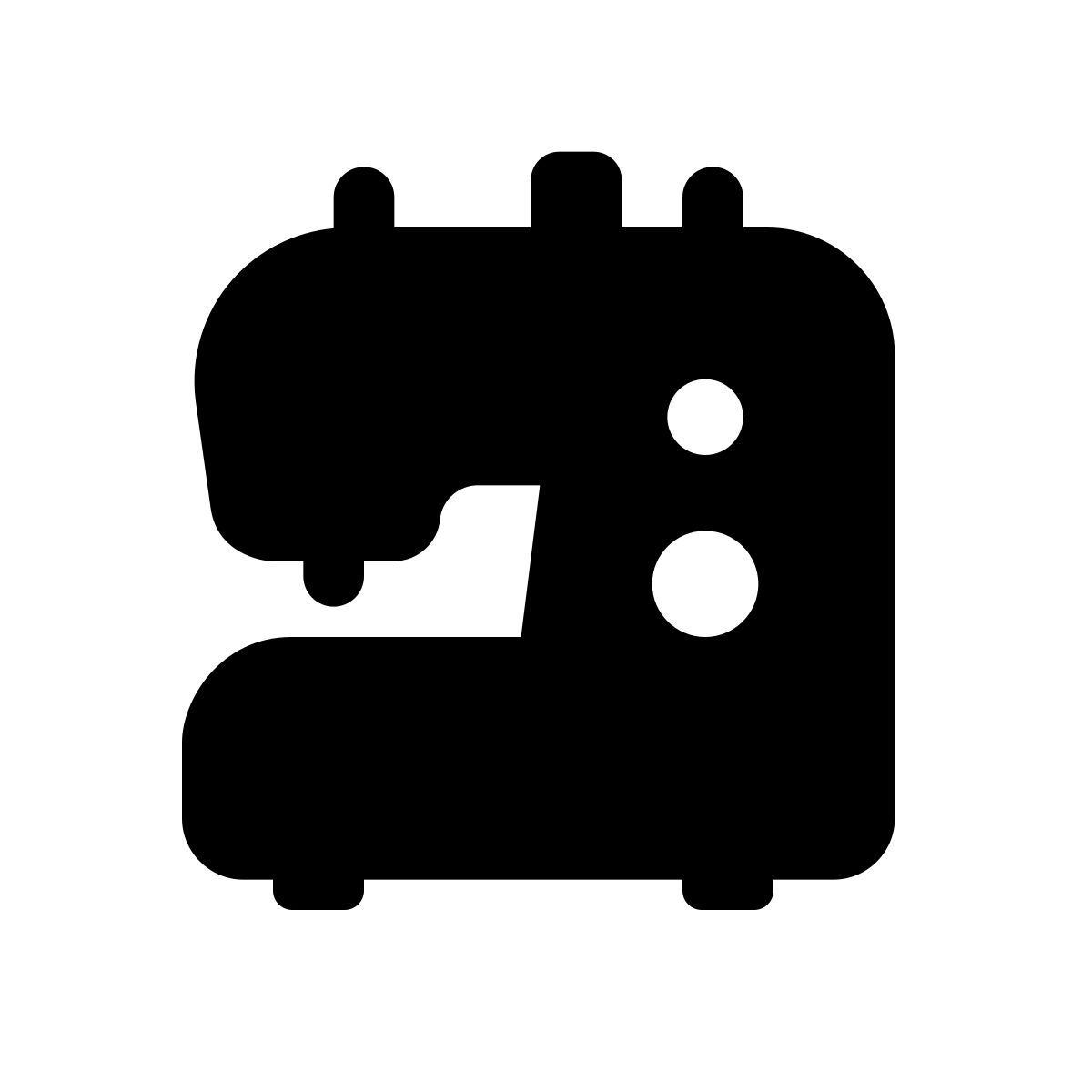 apple sf black filled style machine à coudre icon