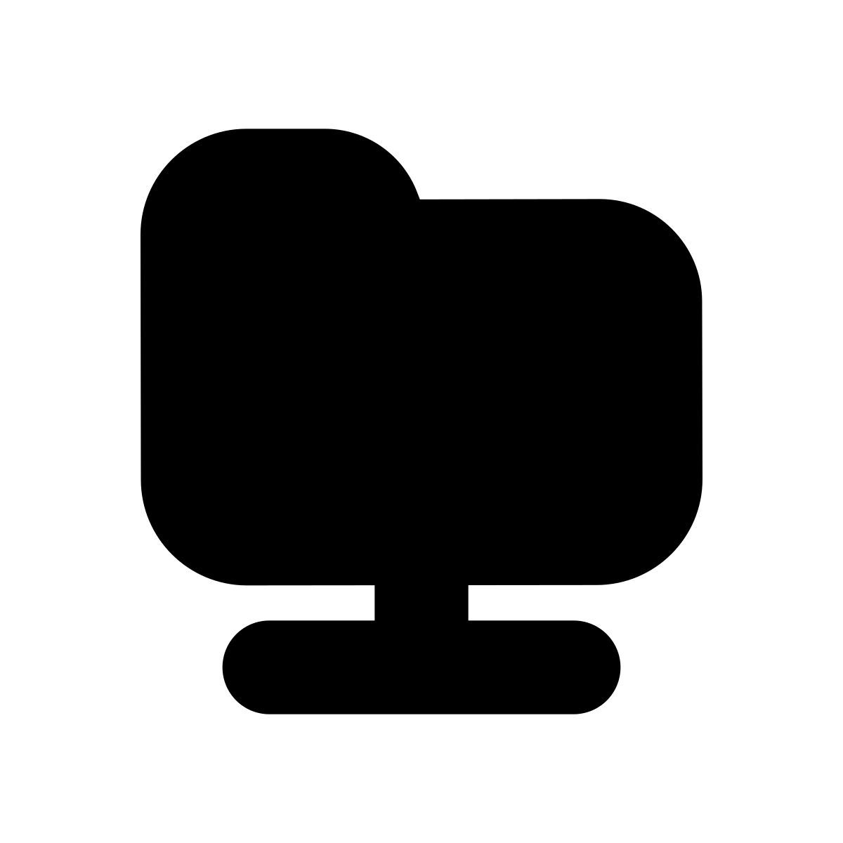 apple sf black filled style 공유 된 폴더 icon