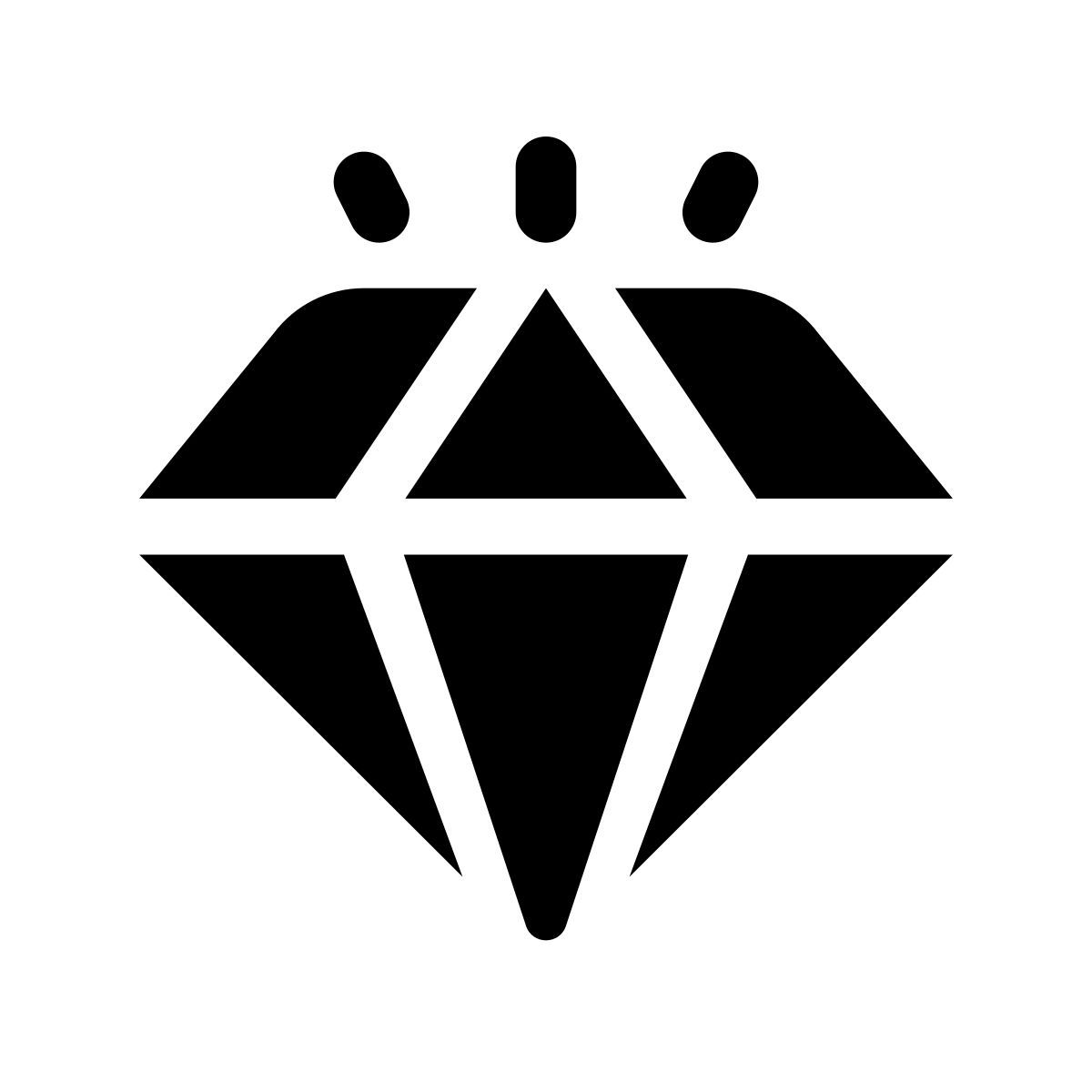 apple sf black filled style 闪闪发光的钻石 icon