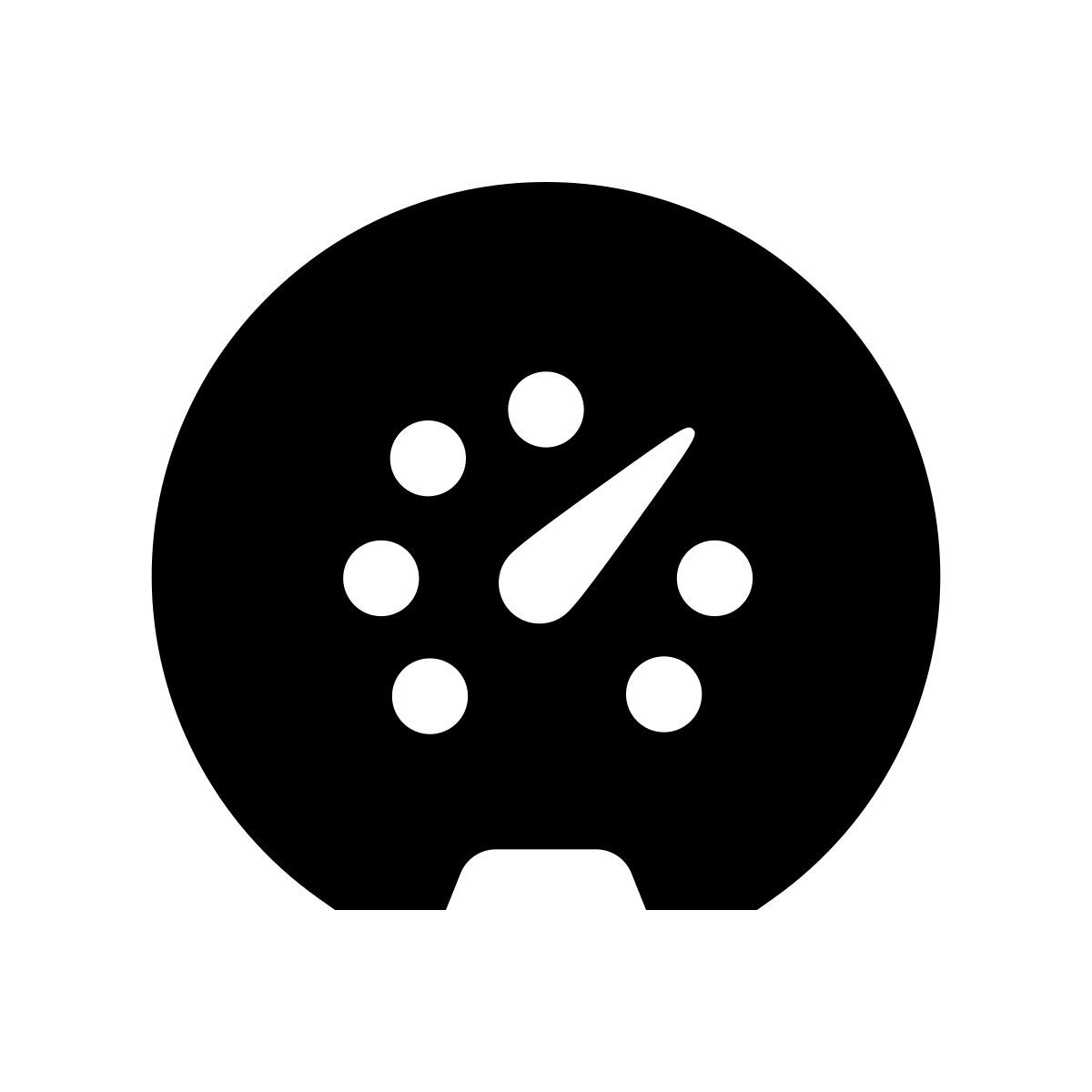 apple sf black filled style tacho icon