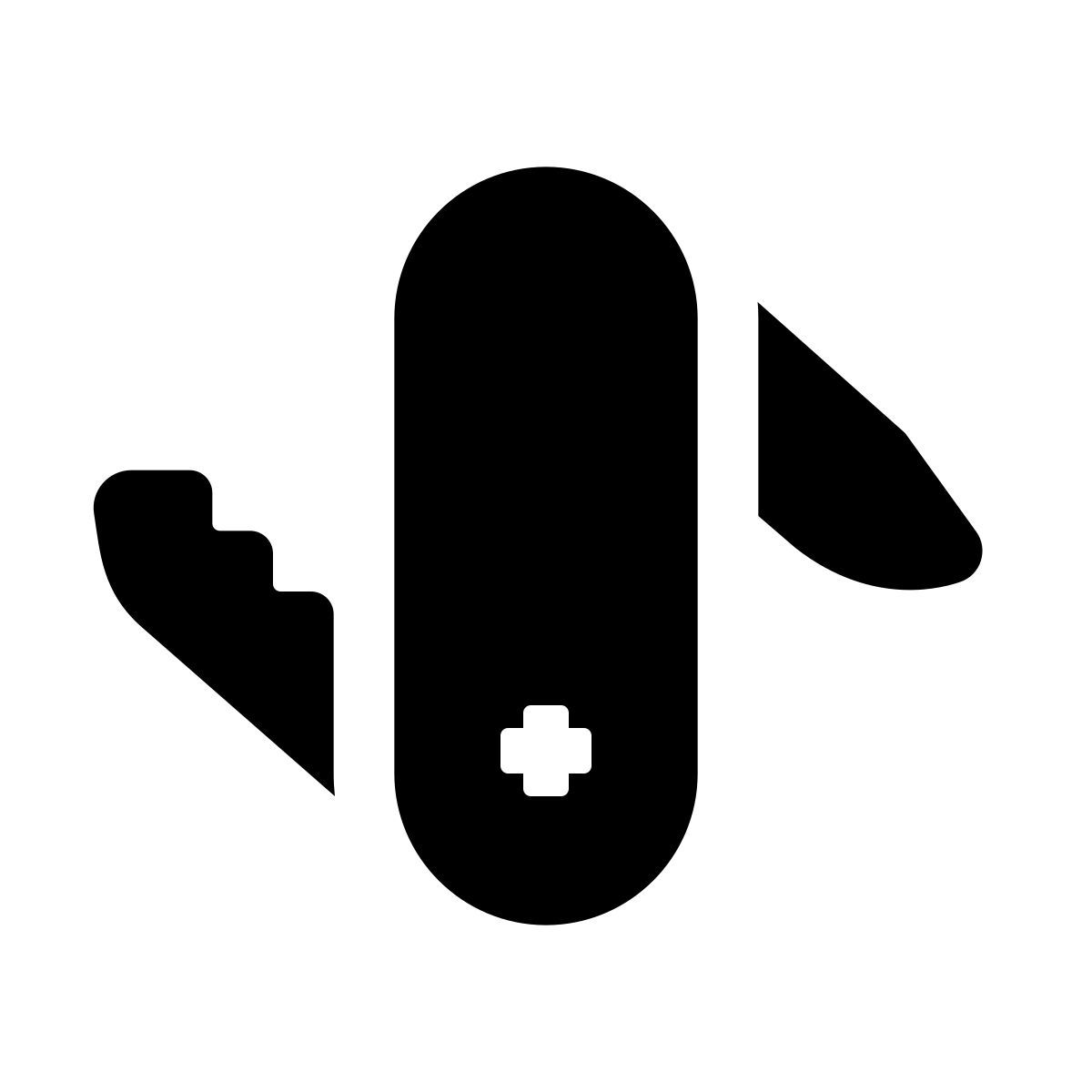 apple sf black filled style 스위스 군용 나이프 icon