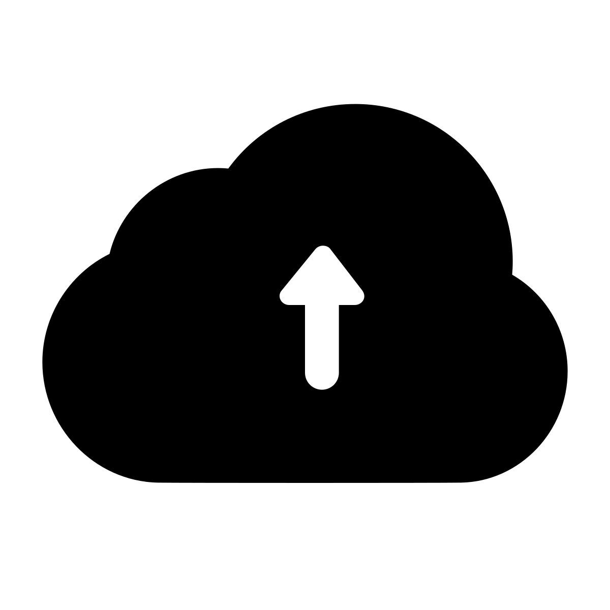 apple sf black filled style upload to cloud icon