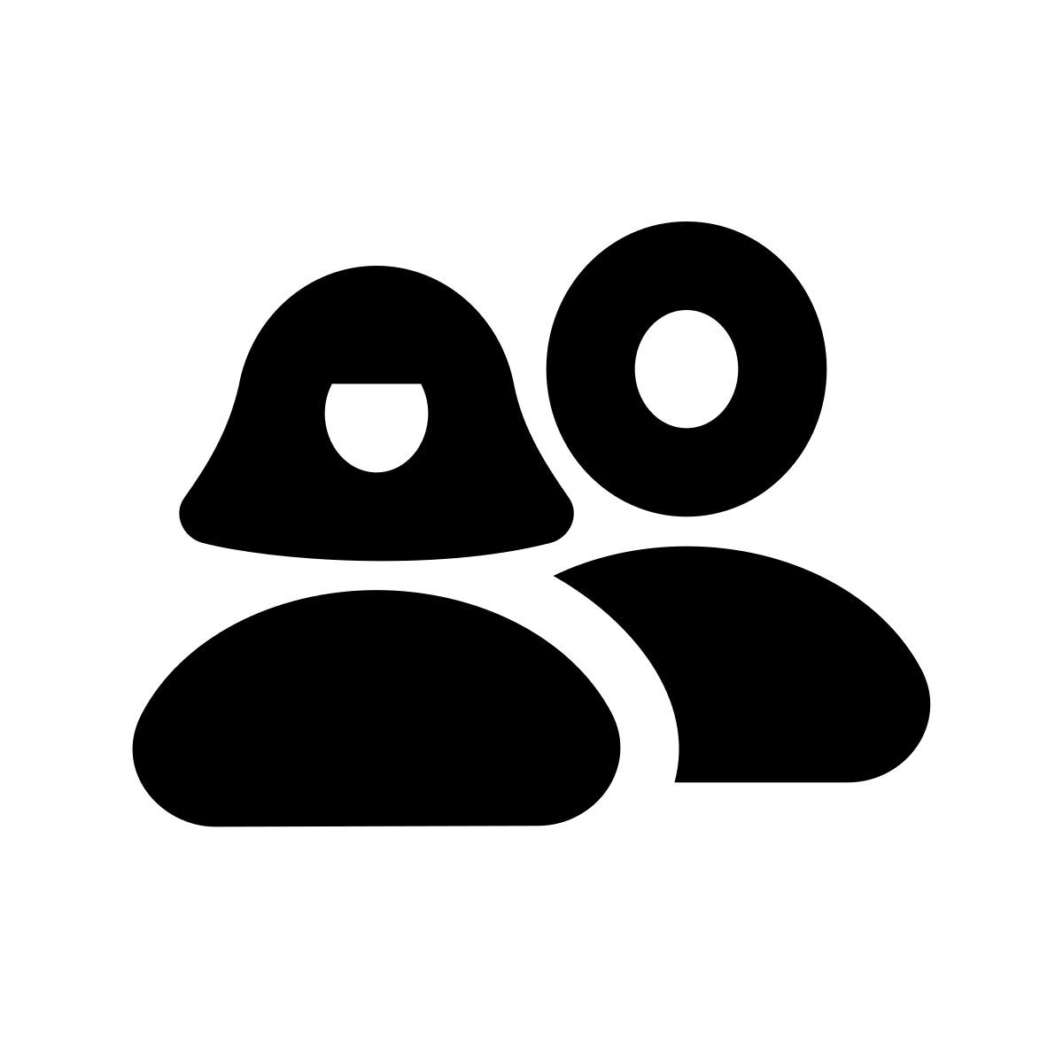 apple sf black filled style benutzergruppe mann frau icon