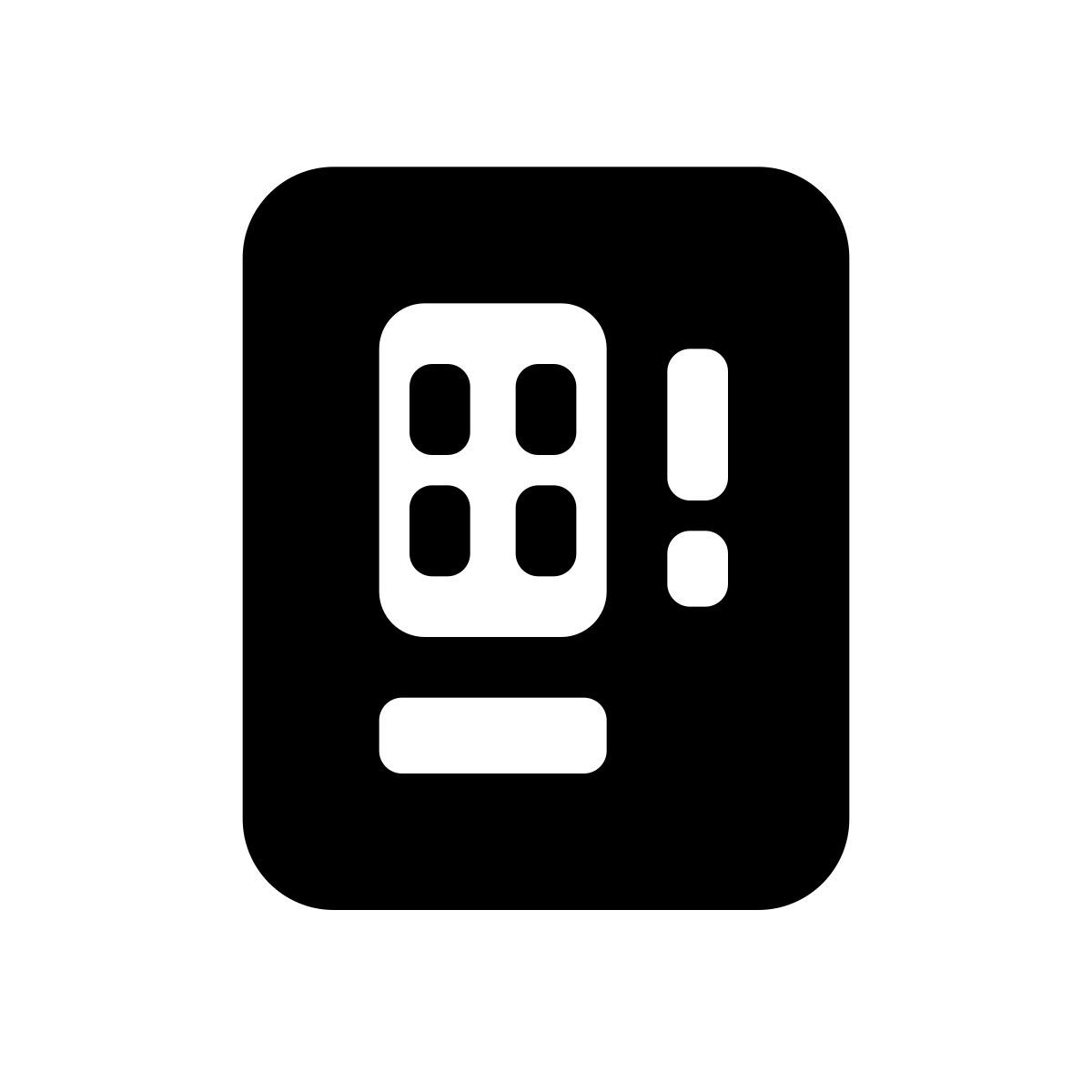 apple sf black filled style distributeur automatique icon
