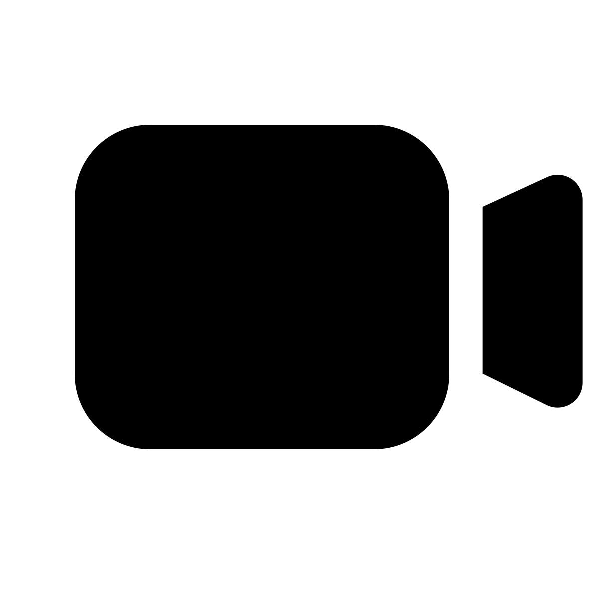 apple sf black filled style 영상 통화 icon