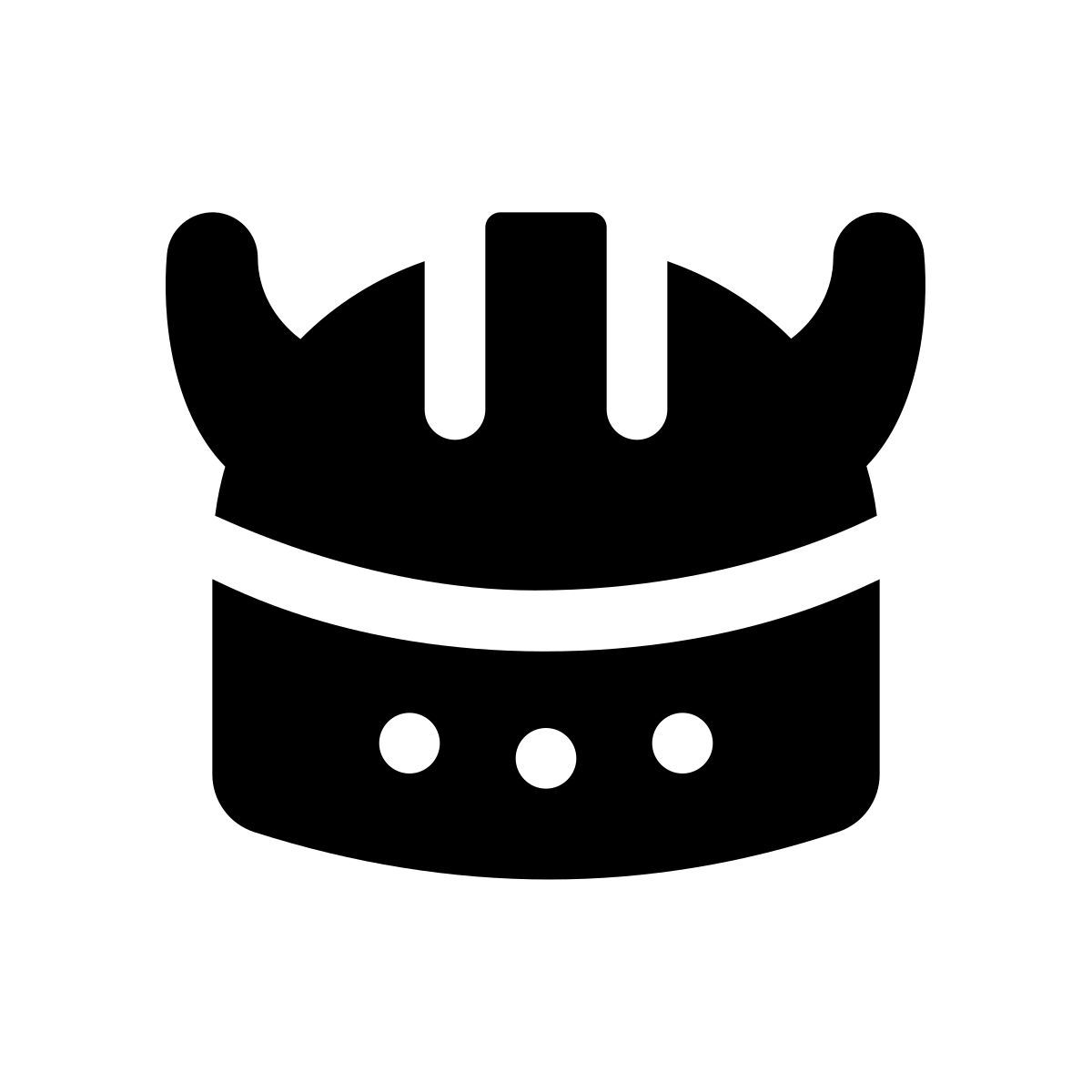 apple sf black filled style casco de vikingo icon