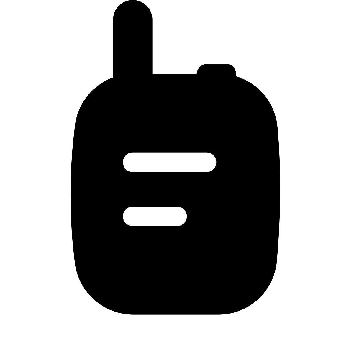 apple sf black filled style walkie talkie icon