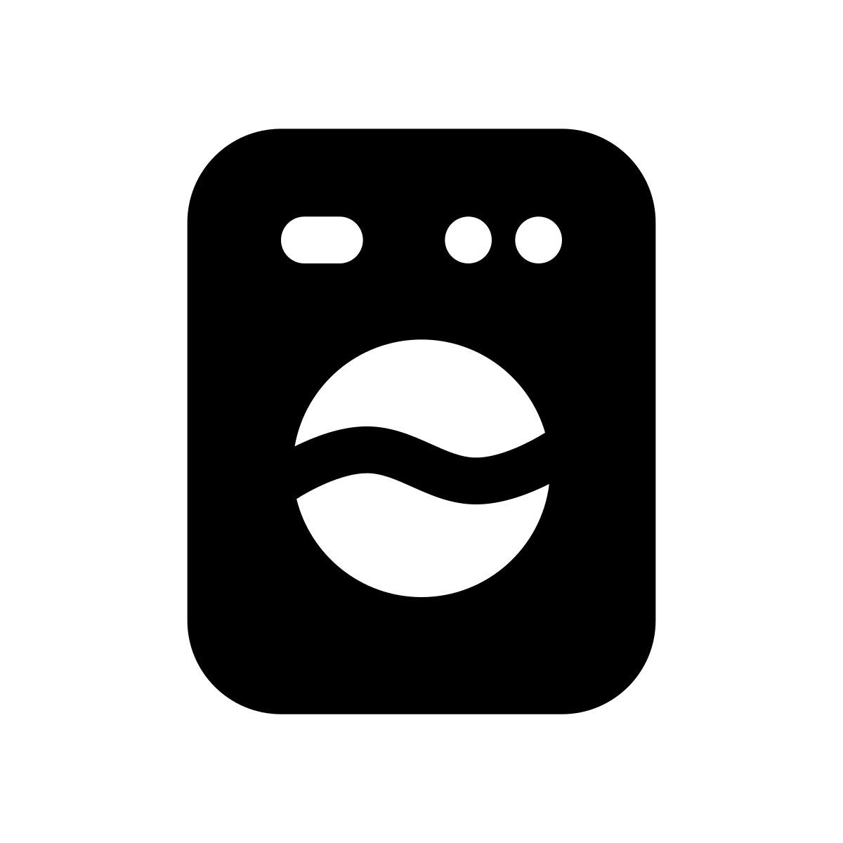 apple sf black filled style washing machine icon