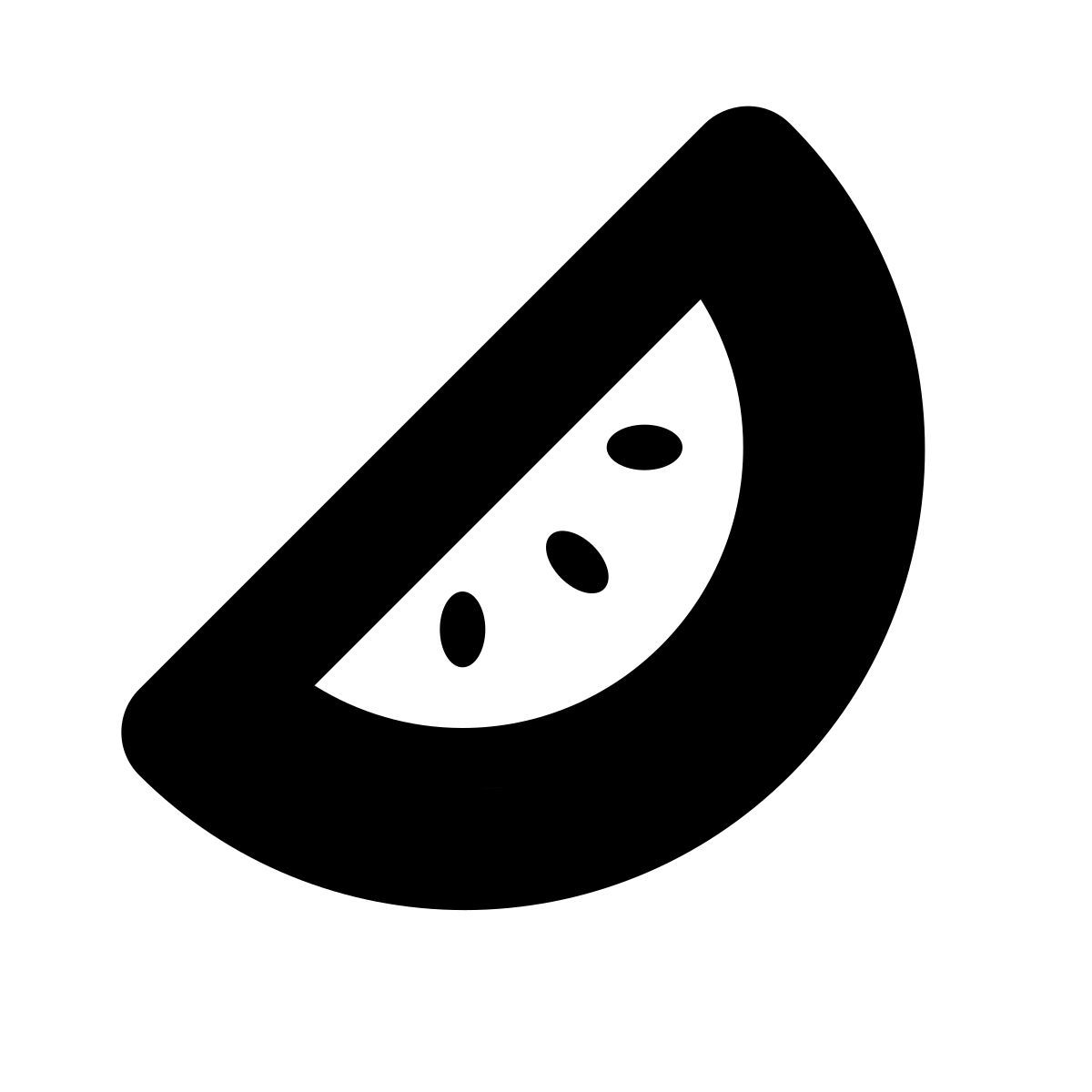 apple sf black filled style watermelon icon