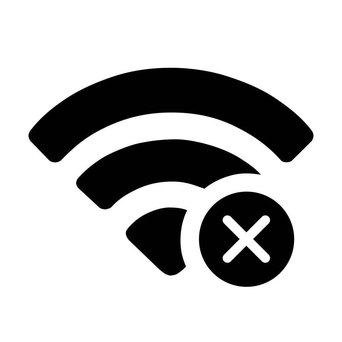 apple sf black filled style wi fi 연결 끊김 icon