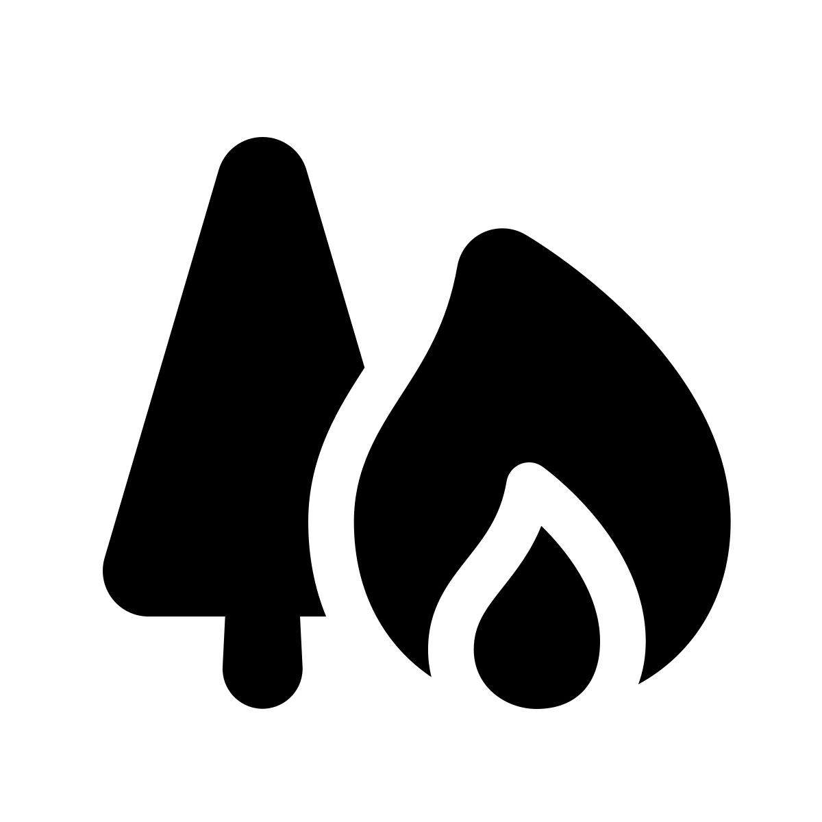 apple sf black filled style incendio forestal icon