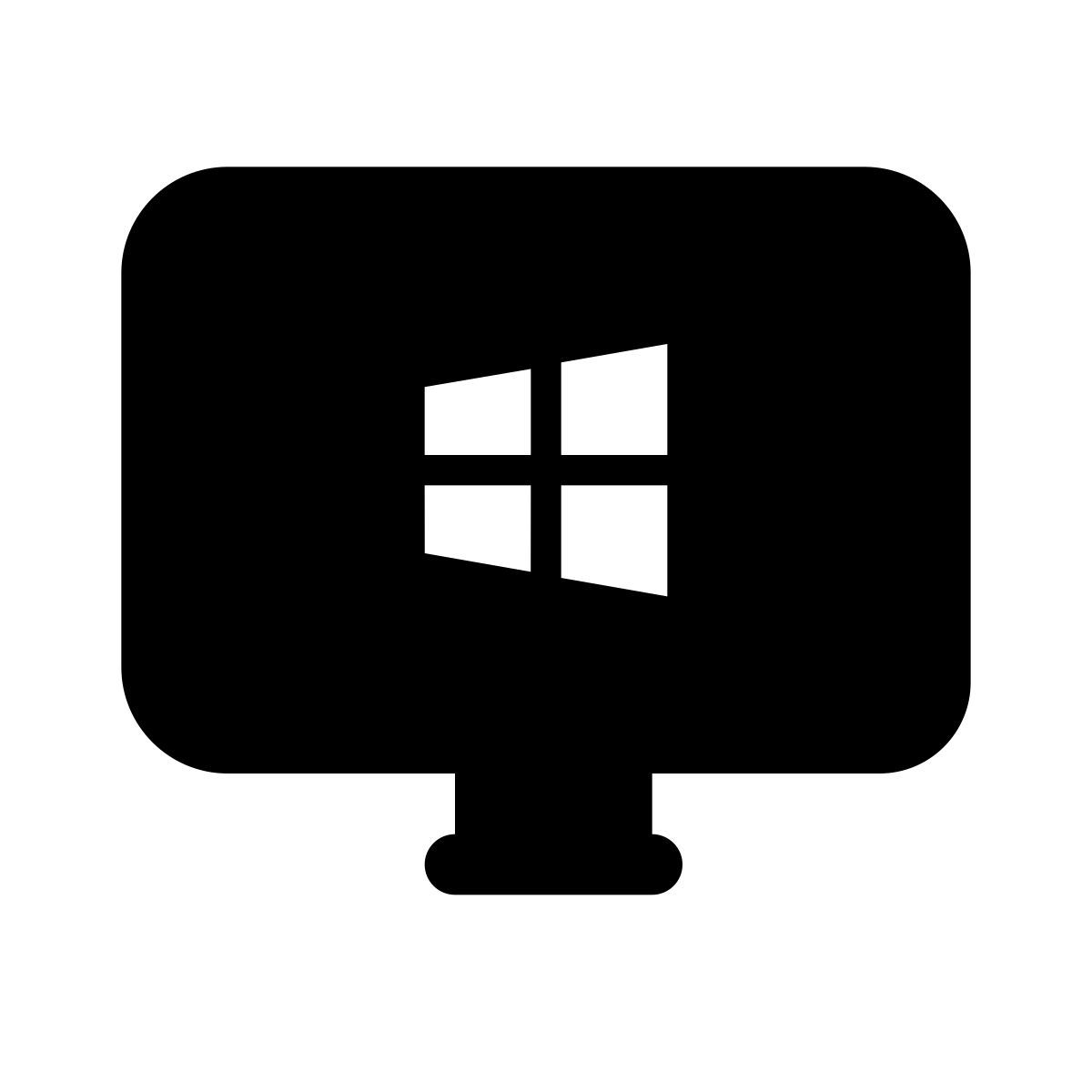 apple sf black filled style windows client icon