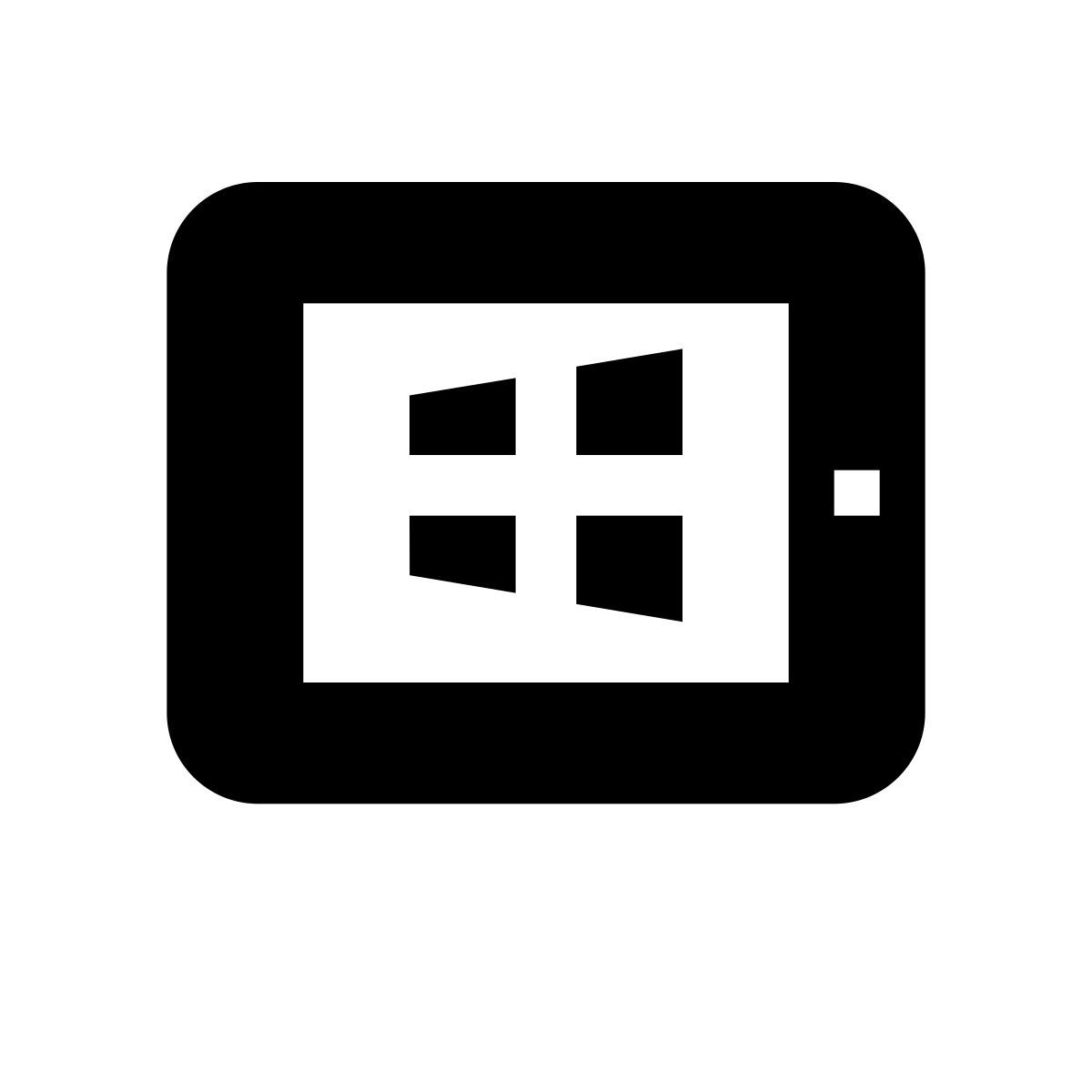 apple sf black filled style windows8 tablet icon