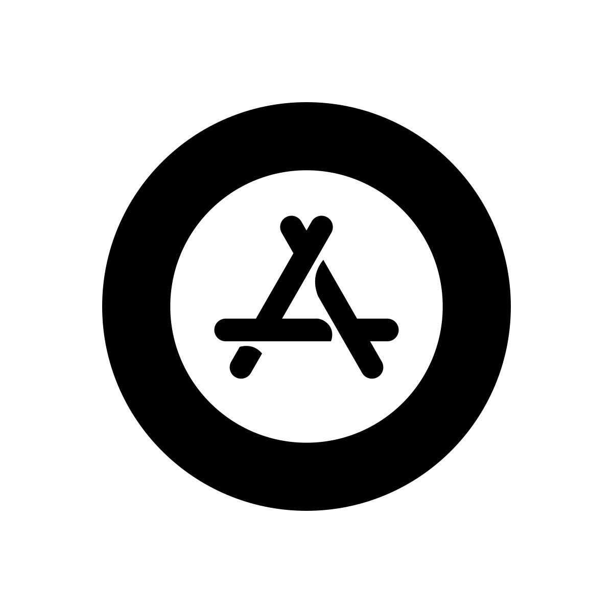 apple sf black style 苹果应用程序商店 icon