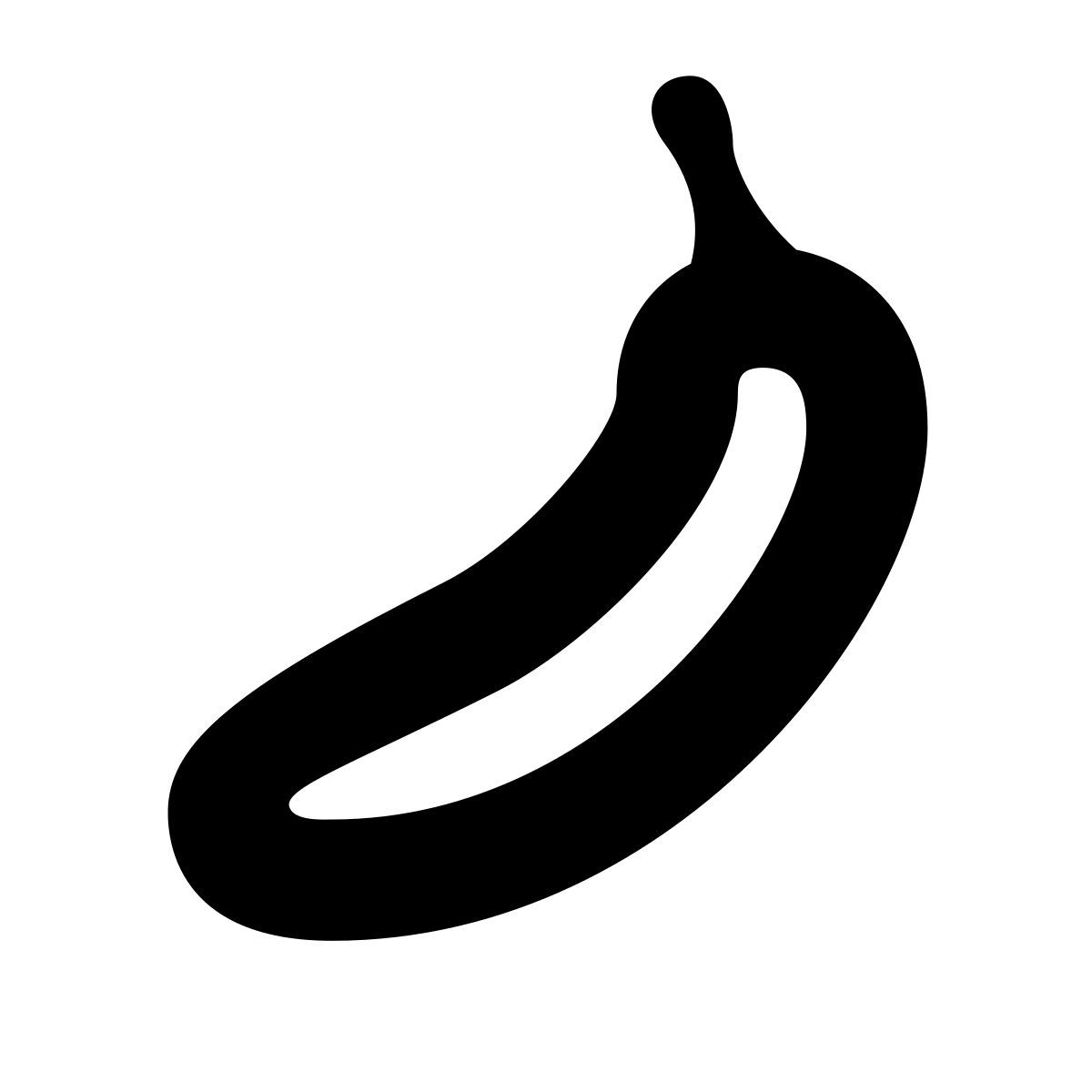 apple sf black style plátano icon