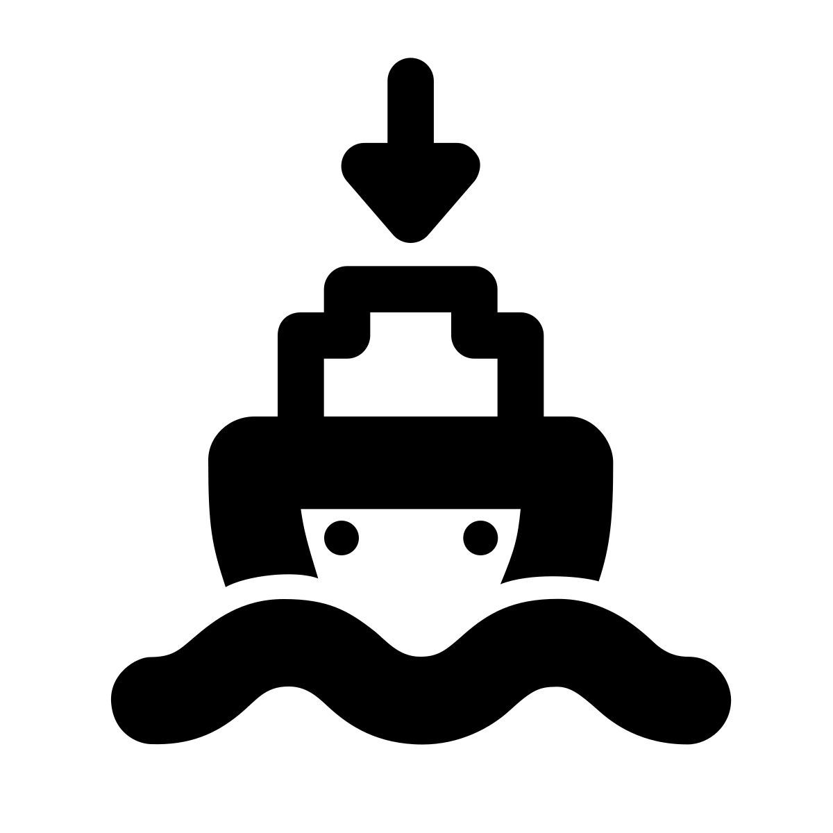 apple sf black style boot kehrt in hafen zurück icon