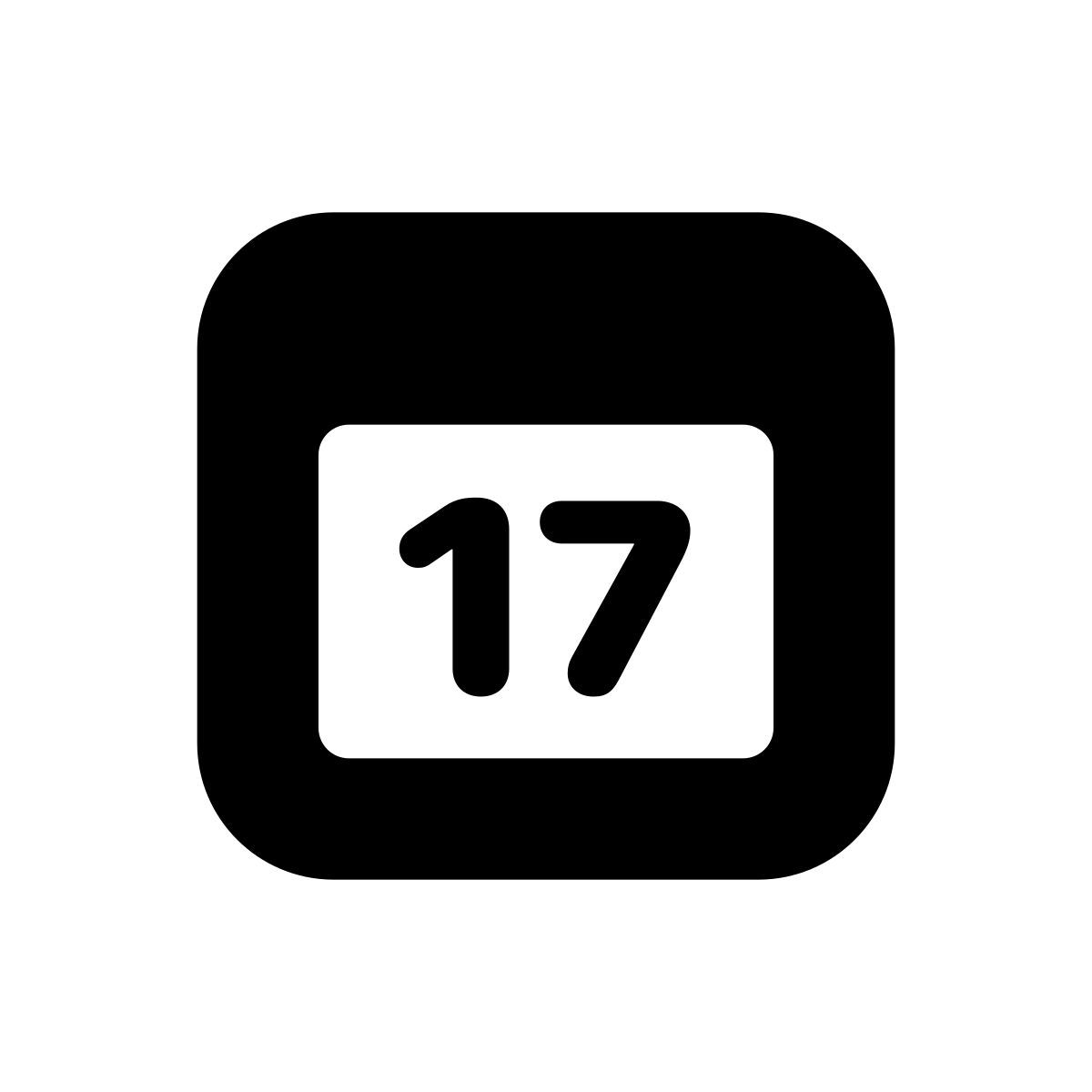 apple sf black style calendrier 17 icon